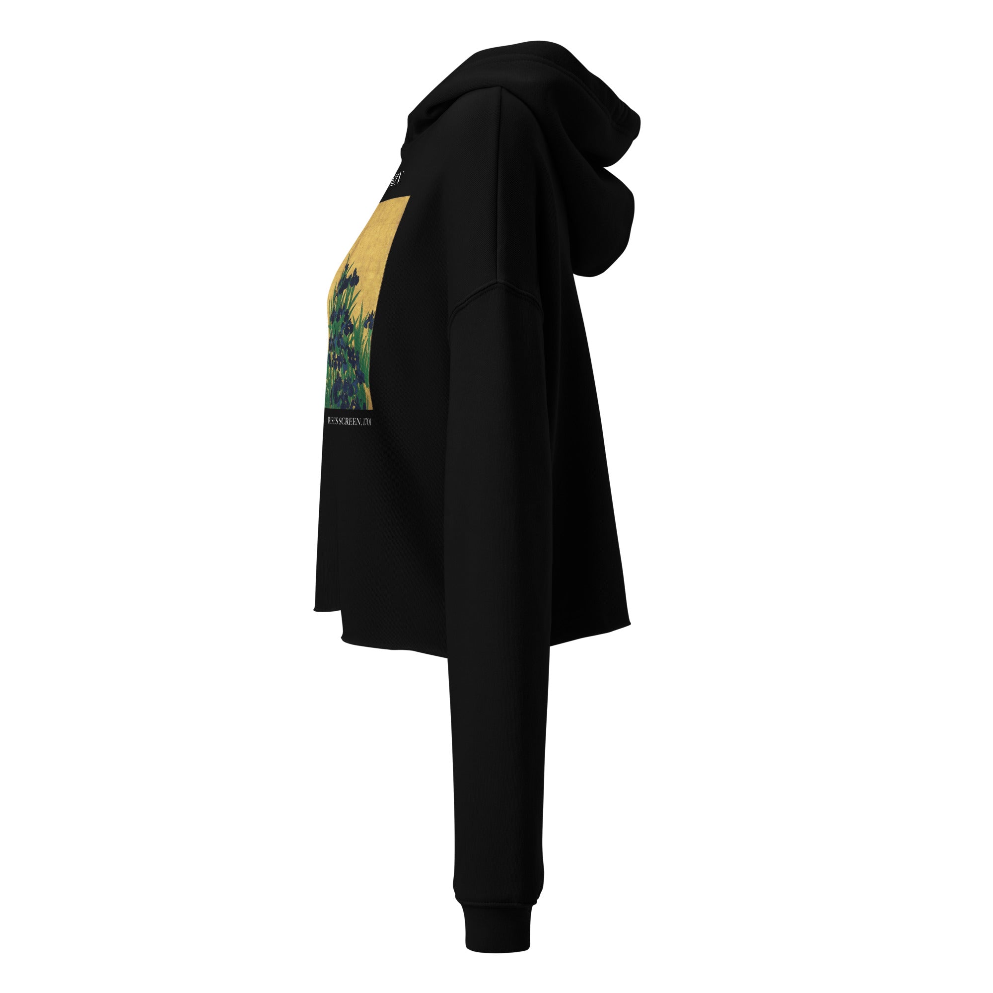 Kurzer Hoodie mit berühmtem Gemälde „Flaming June“ von Frederic Leighton | Kurzer Hoodie mit Premium-Kunstmotiv