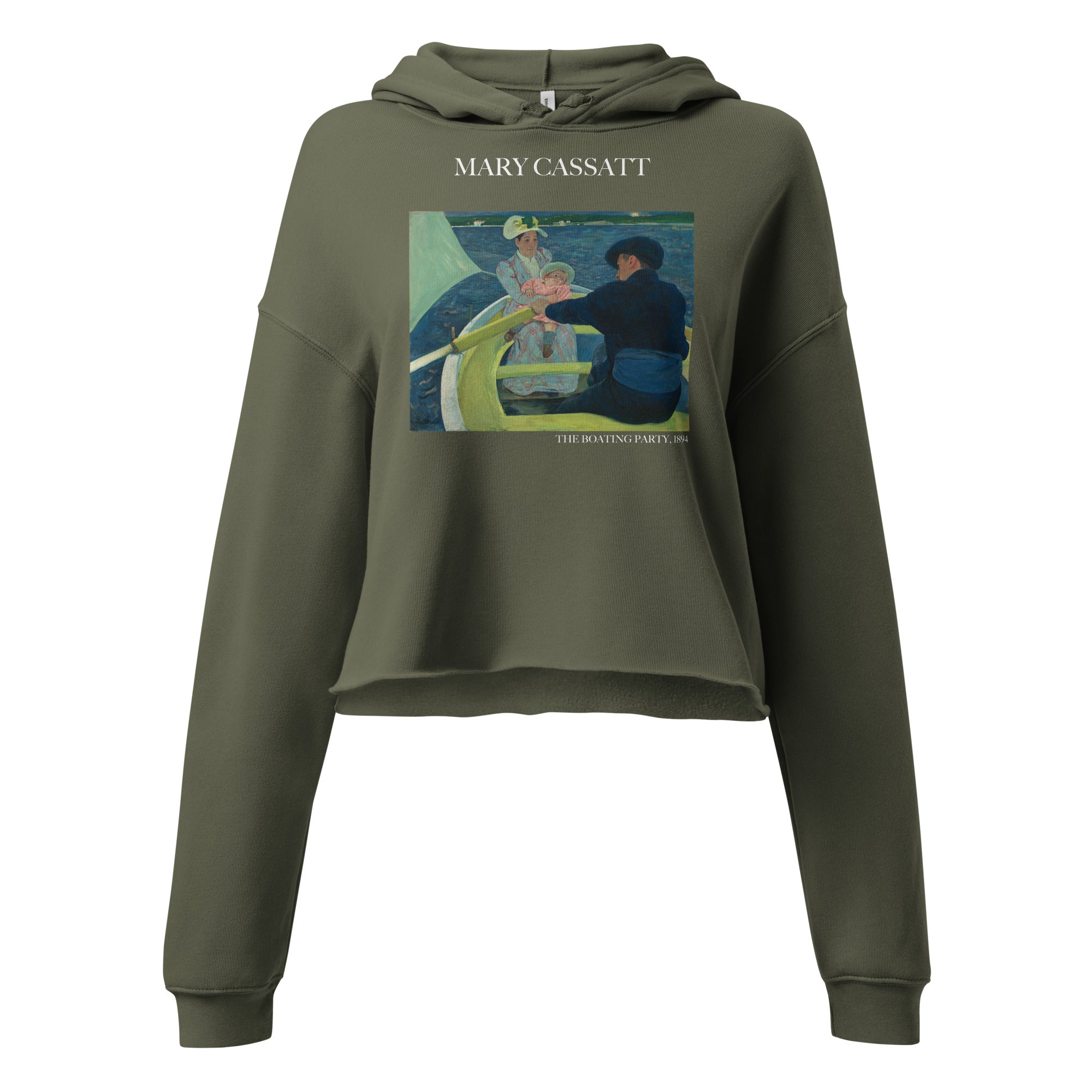 Kurzer Hoodie mit berühmtem Gemälde „The Boating Party“ von Mary Cassatt | Kurzer Hoodie mit Premium-Kunstmotiv