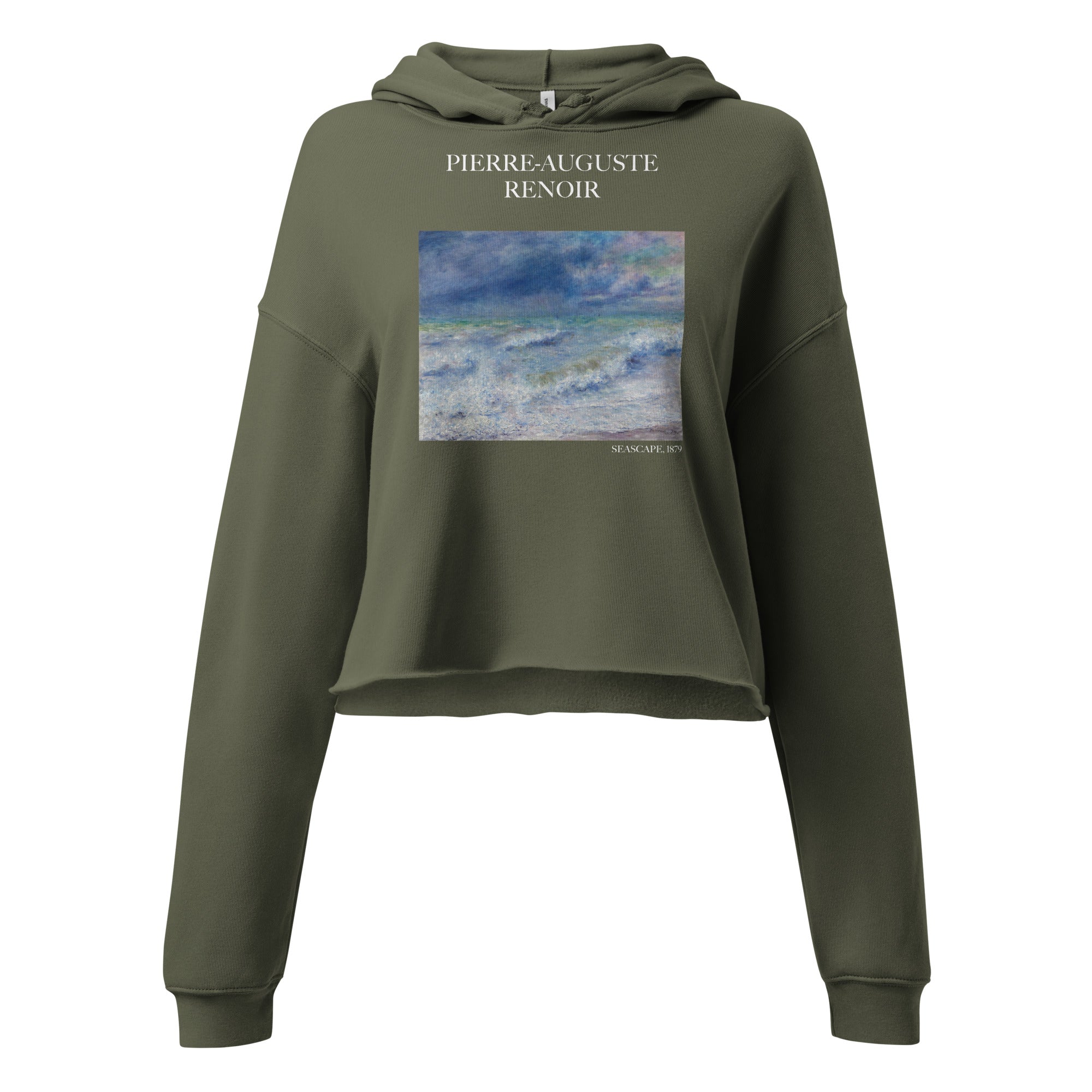 Kurzer Hoodie „Meereslandschaft“ von Pierre-Auguste Renoir, berühmtes Gemälde | Kurzer Hoodie mit Premium-Kunstmotiv