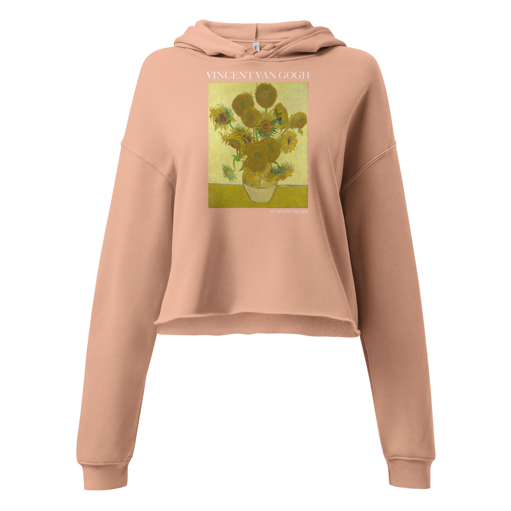 Vincent van Gogh 'Sunflowers' Famous Painting Cropped Hoodie | Premium Art Cropped Hoodie