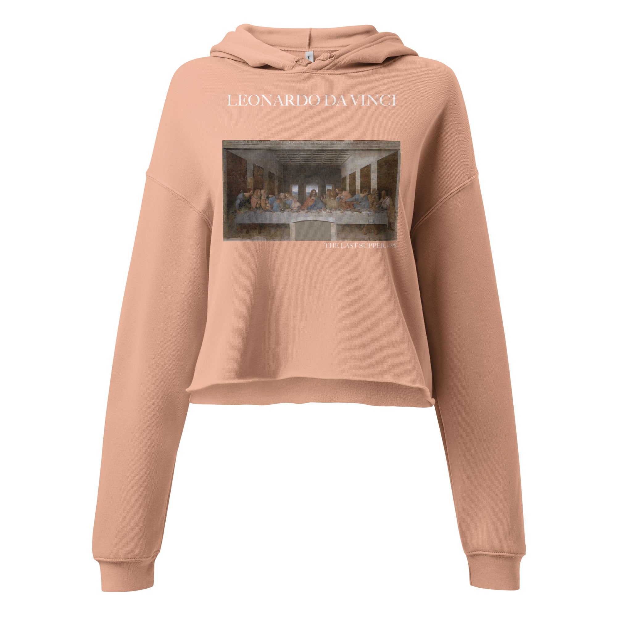 Leonardo da Vinci 'The Last Supper' Famous Painting Cropped Hoodie | Premium Art Cropped Hoodie