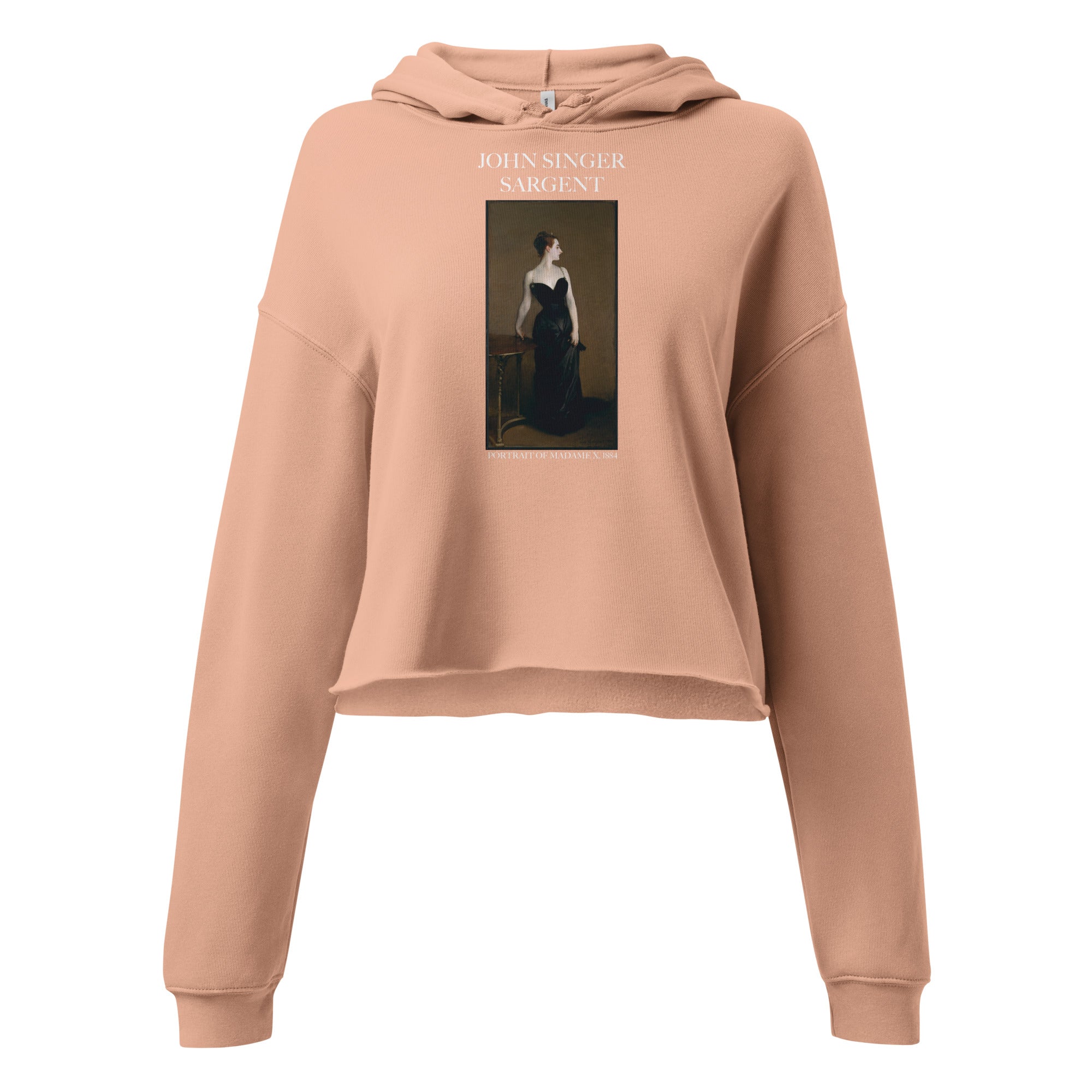 John Singer Sargent 'Portrait of Madame X' Famous Painting Cropped Hoodie | Premium Art Cropped Hoodie