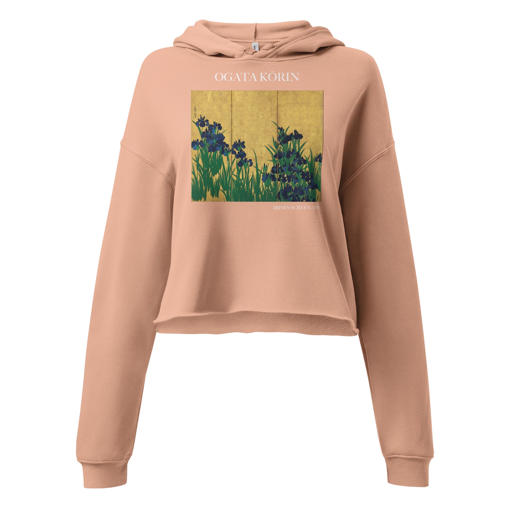 Kurzer Hoodie mit berühmtem Gemälde „Flaming June“ von Frederic Leighton | Kurzer Hoodie mit Premium-Kunstmotiv