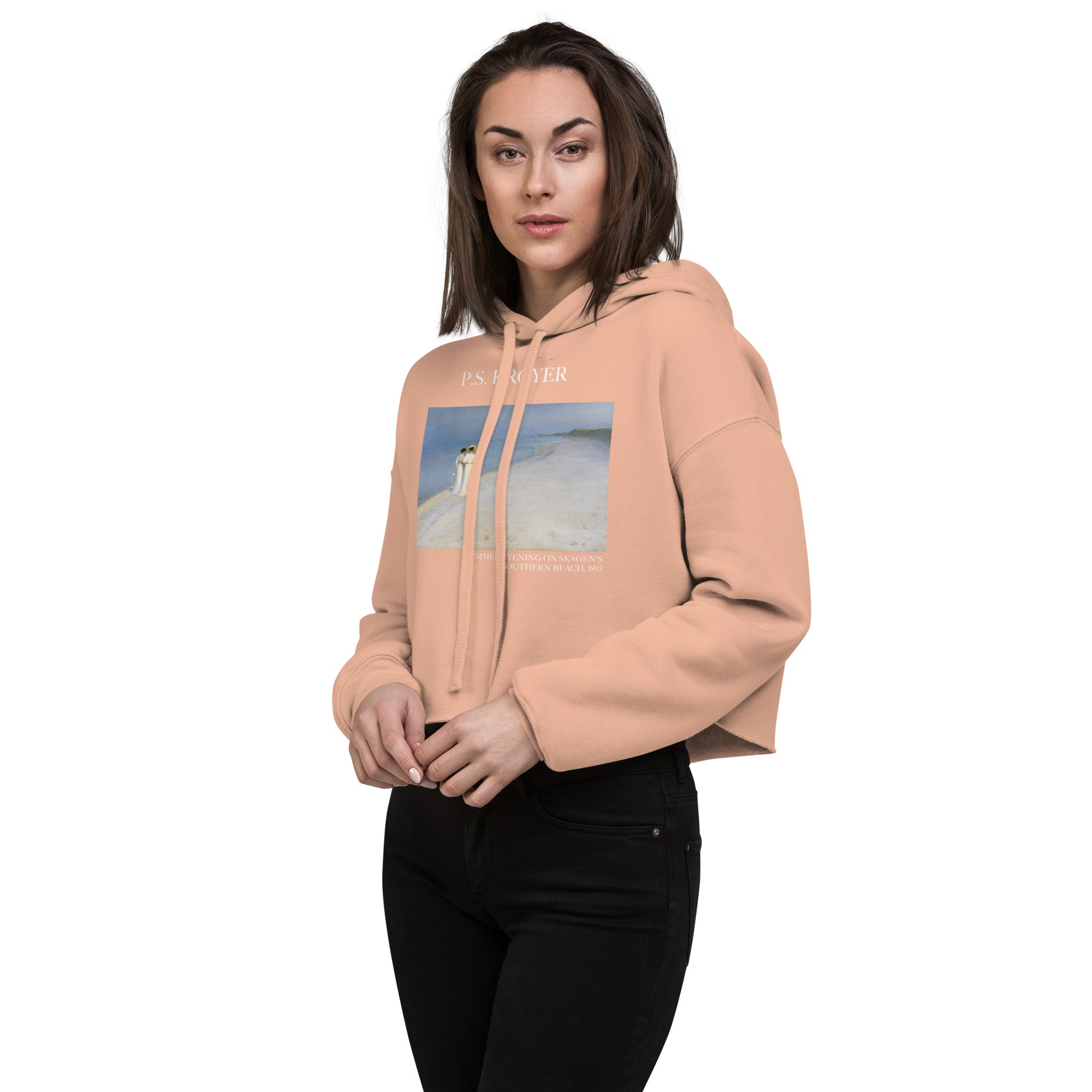 PS Krøyer „Sommerabend am Südstrand von Skagen“ – Berühmtes Gemälde – Kurzer Hoodie | Premium Art Kurzer Hoodie