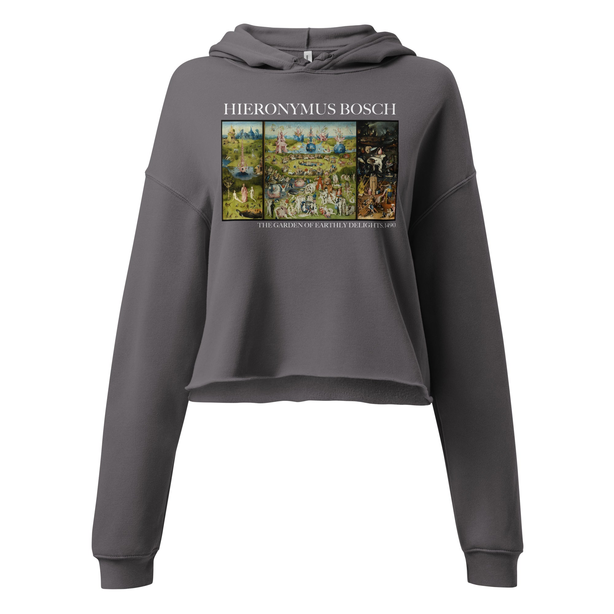 Hieronymus Bosch 'The Garden of Earthly Delights' Famous Painting Cropped Hoodie | Premium Art Cropped Hoodie