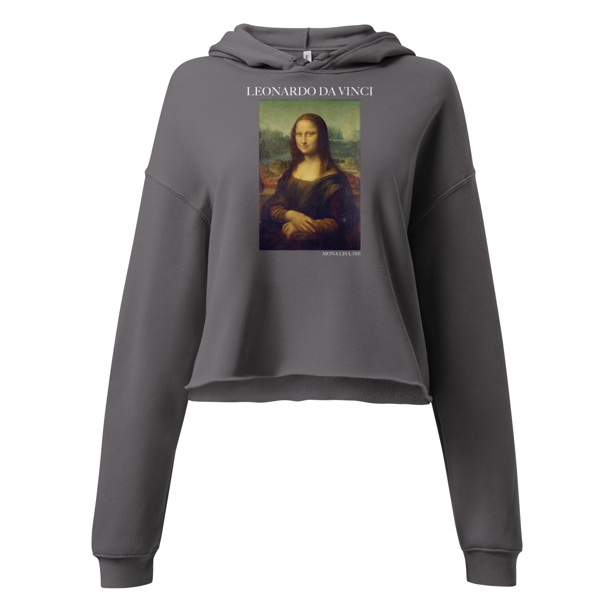 Leonardo da Vinci 'Mona Lisa' Famous Painting Cropped Hoodie | Premium Art Cropped Hoodie