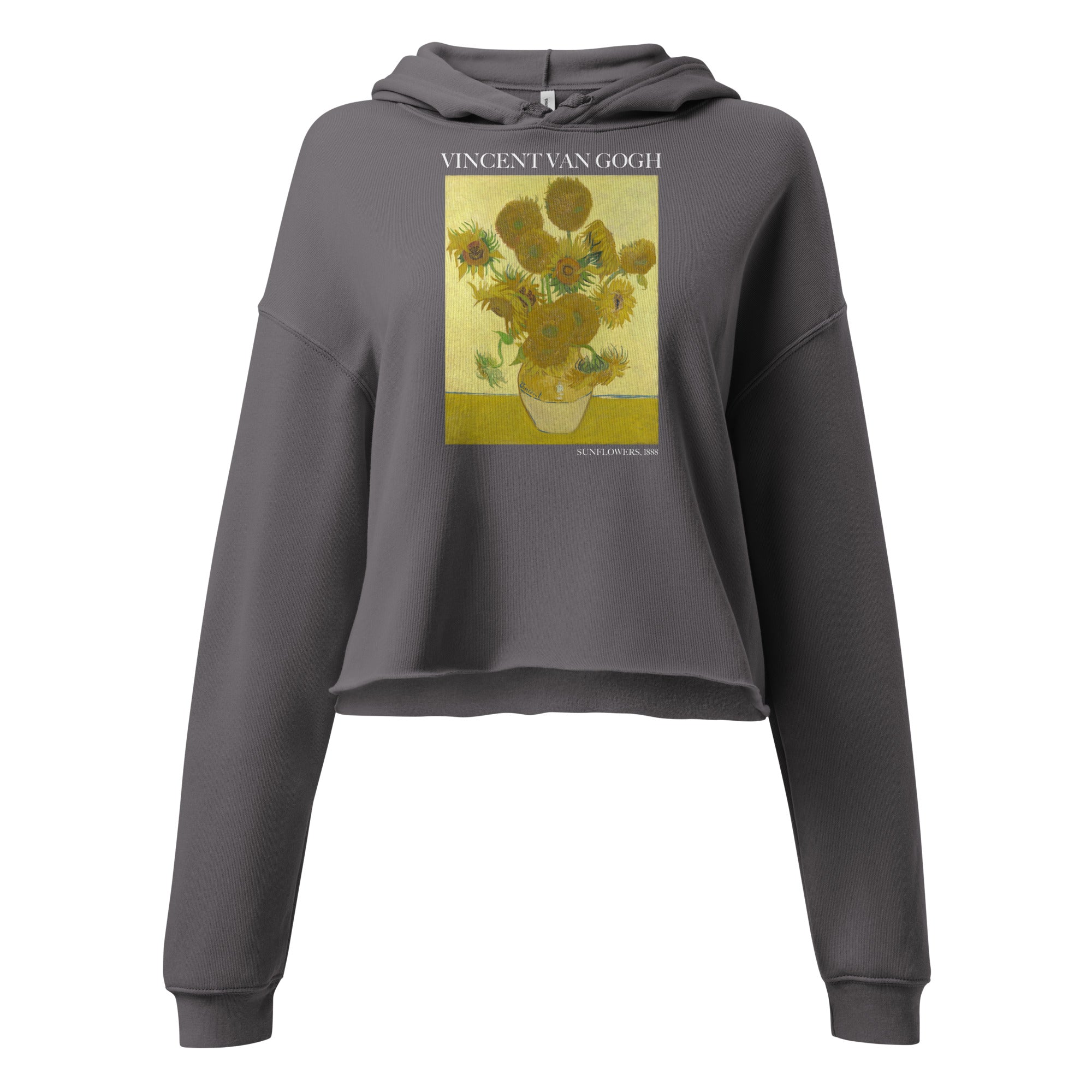 Vincent van Gogh 'Sunflowers' Famous Painting Cropped Hoodie | Premium Art Cropped Hoodie