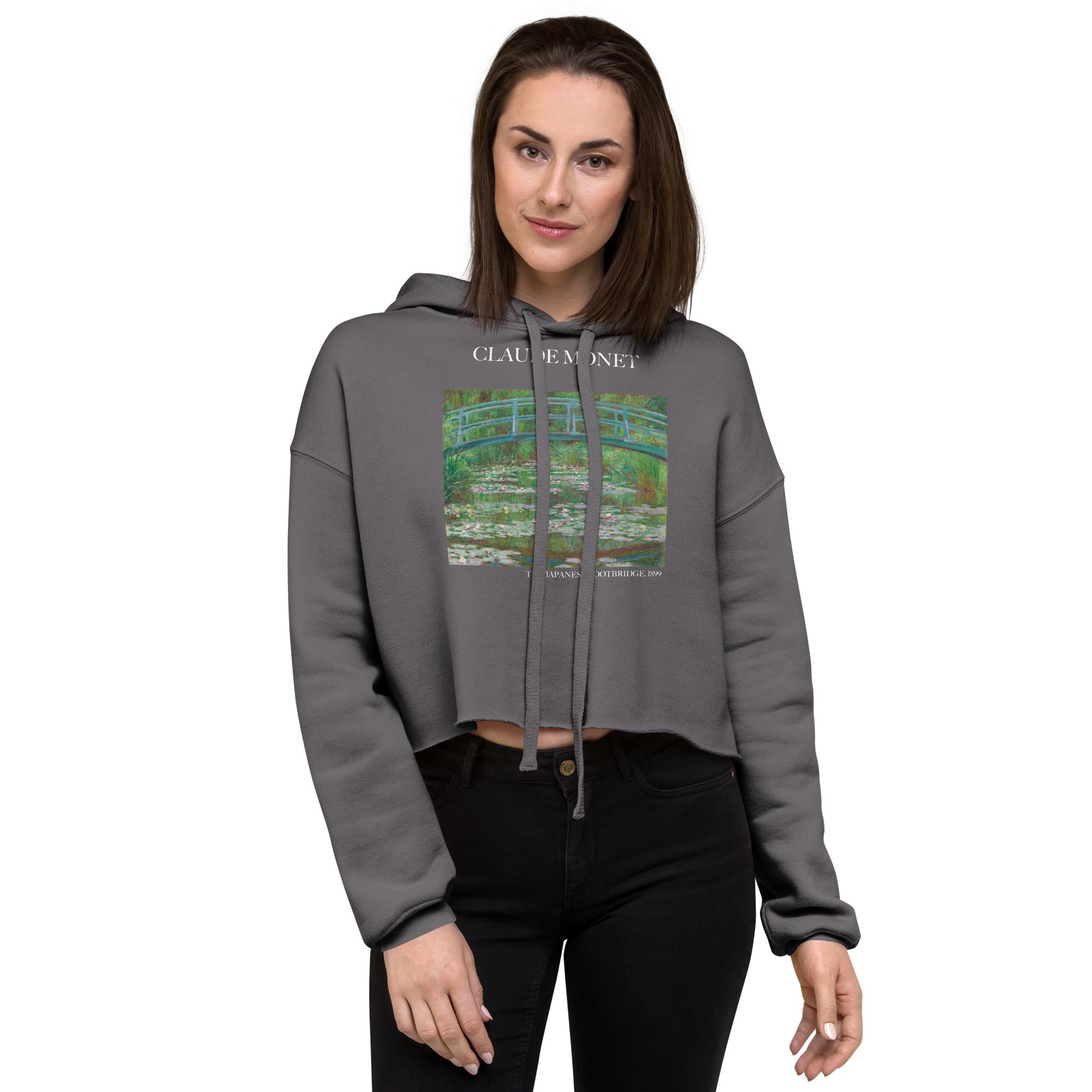 Claude Monet „Die japanische Fußgängerbrücke“, berühmtes Gemälde, kurzer Hoodie | Premium Art, kurzer Hoodie