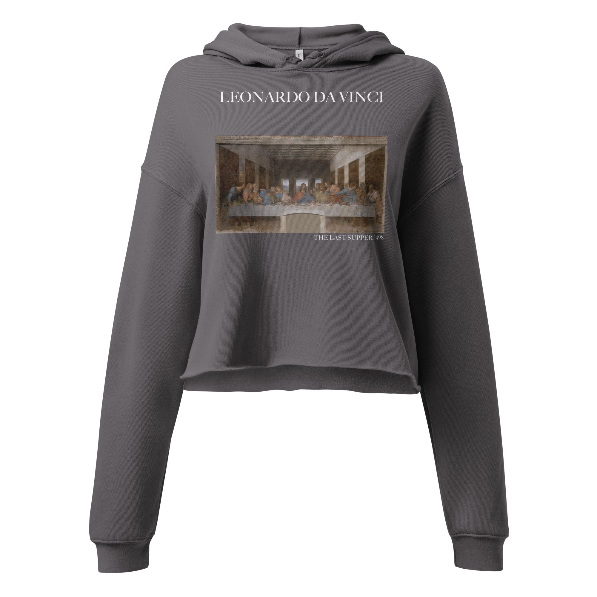 Kurzer Hoodie „Das letzte Abendmahl“ von Leonardo da Vinci, berühmtes Gemälde | Kurzer Hoodie mit Premium-Kunstmotiv