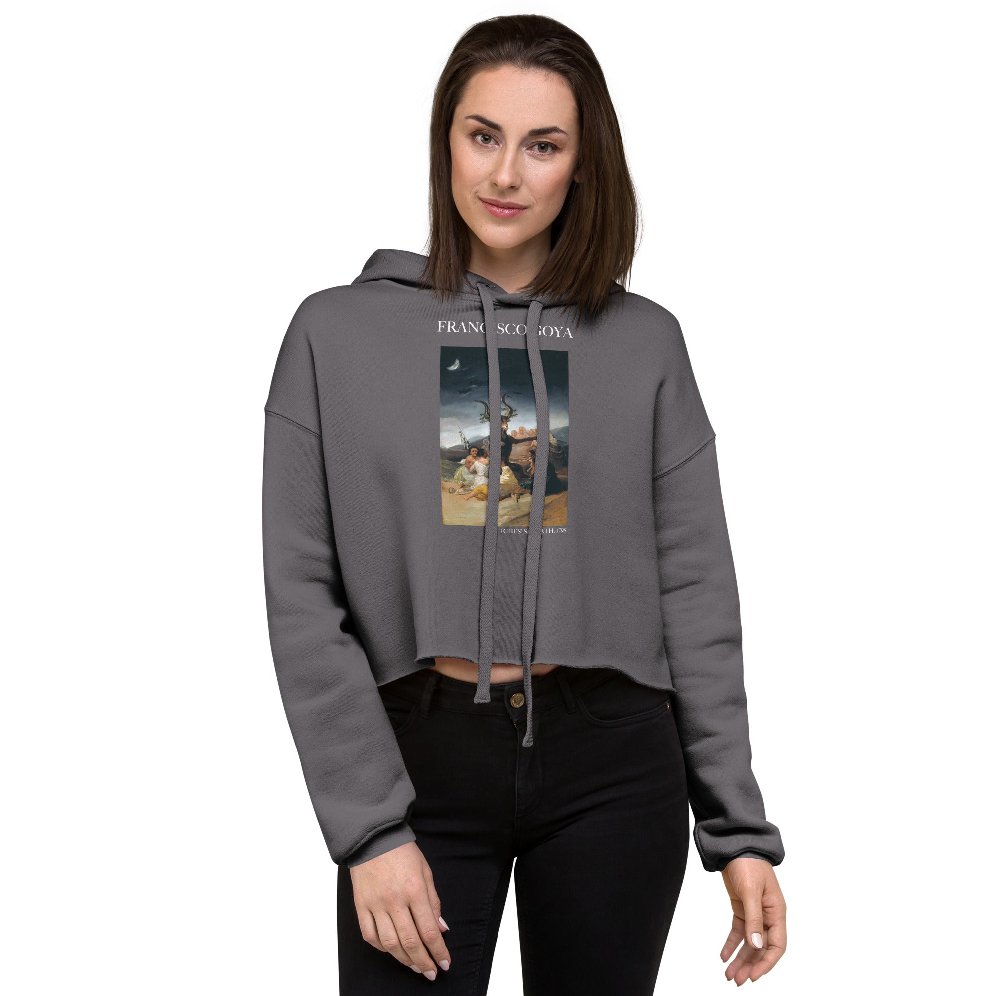 Francisco Goya 'Hexensabbat' Berühmtes Gemälde Kurzer Hoodie | Premium Art Kurzer Hoodie