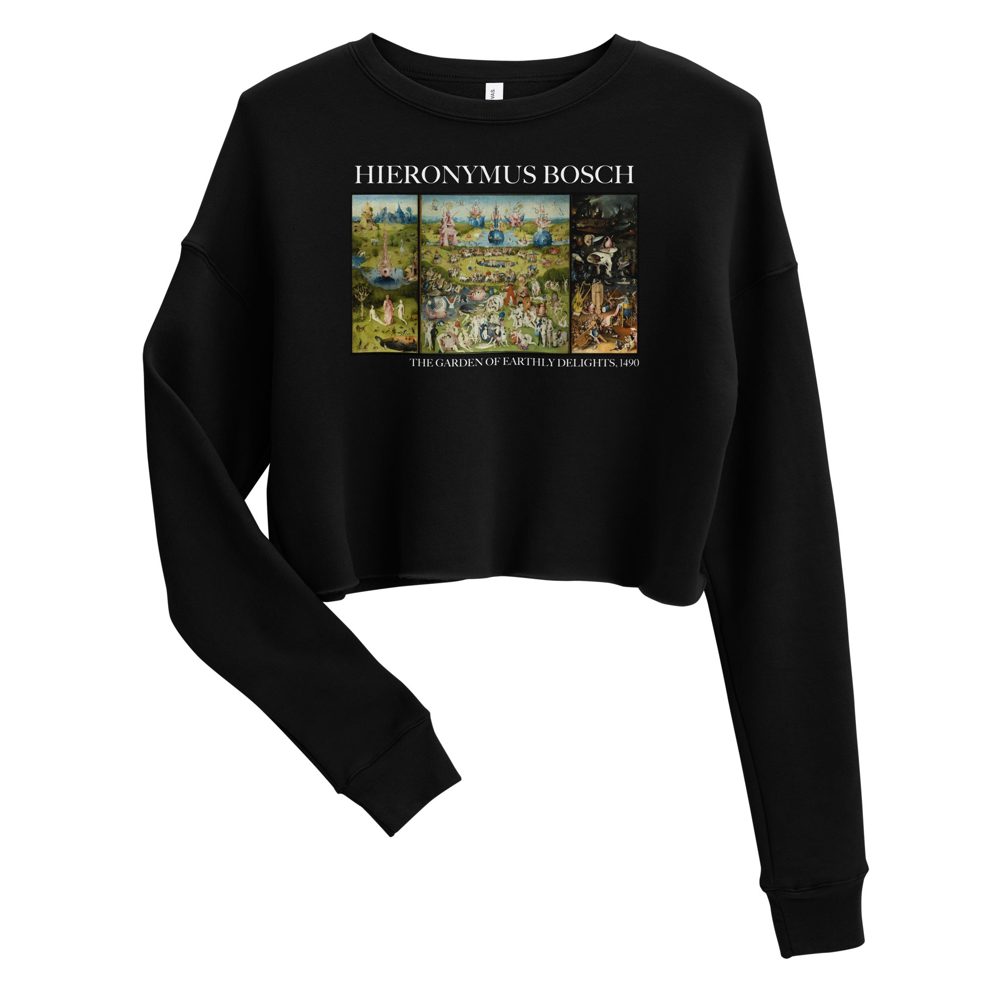 Hieronymus Bosch 'The Garden of Earthly Delights' Famous Painting Cropped Sweatshirt | Premium Art Cropped Sweatshirt