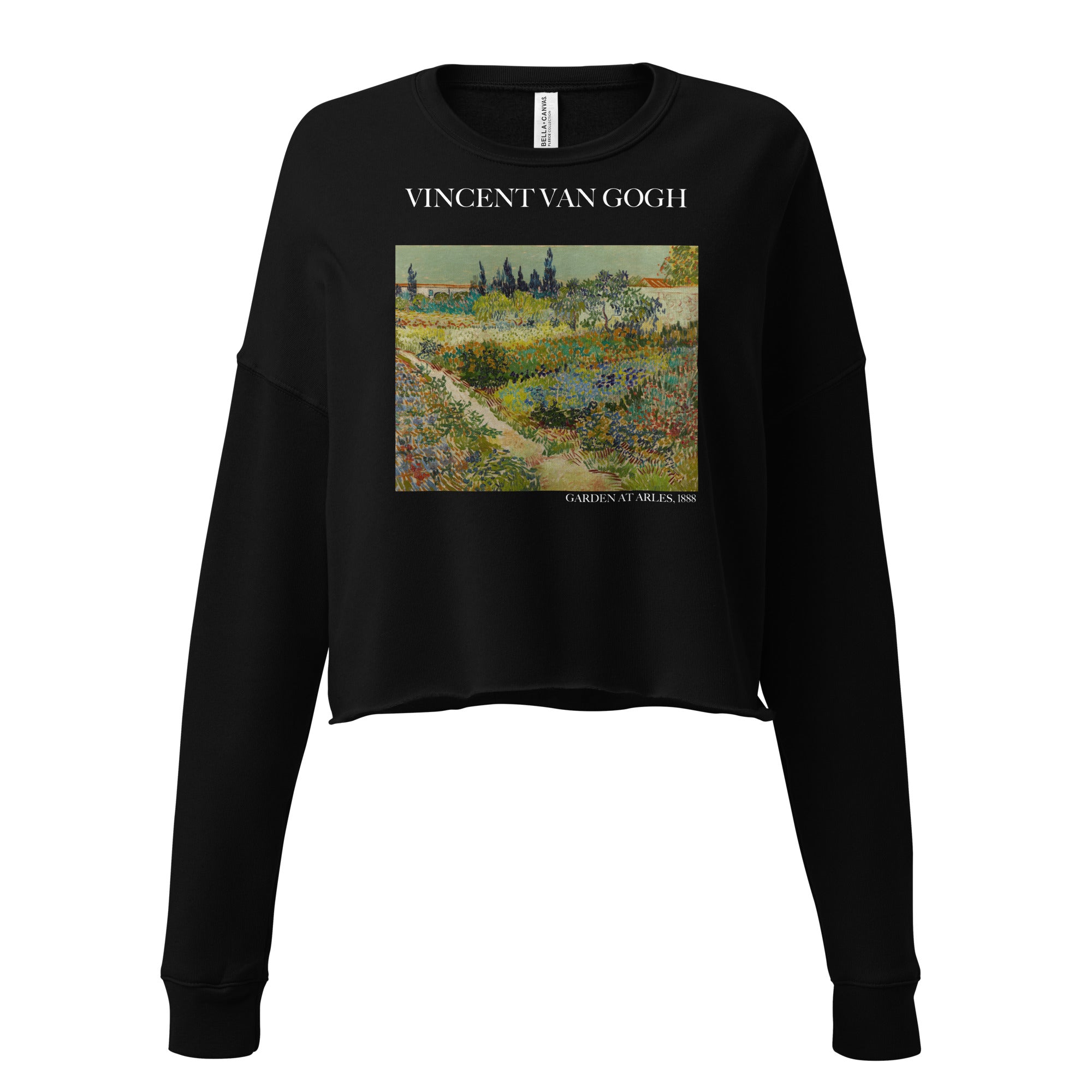 Kurzes Sweatshirt „Garten in Arles“ von Vincent van Gogh, berühmtes Gemälde | Kurzes Sweatshirt „Premium Art“