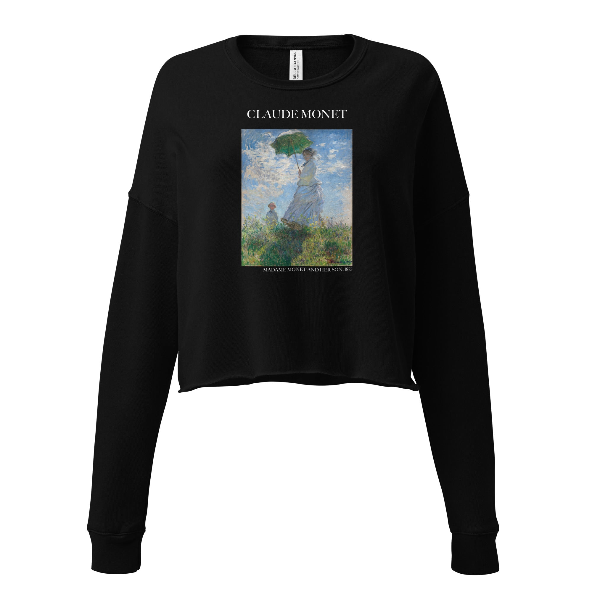 Claude Monet 'Madame Monet und ihr Sohn' Berühmtes Gemälde Kurzes Sweatshirt | Premium Art Kurzes Sweatshirt