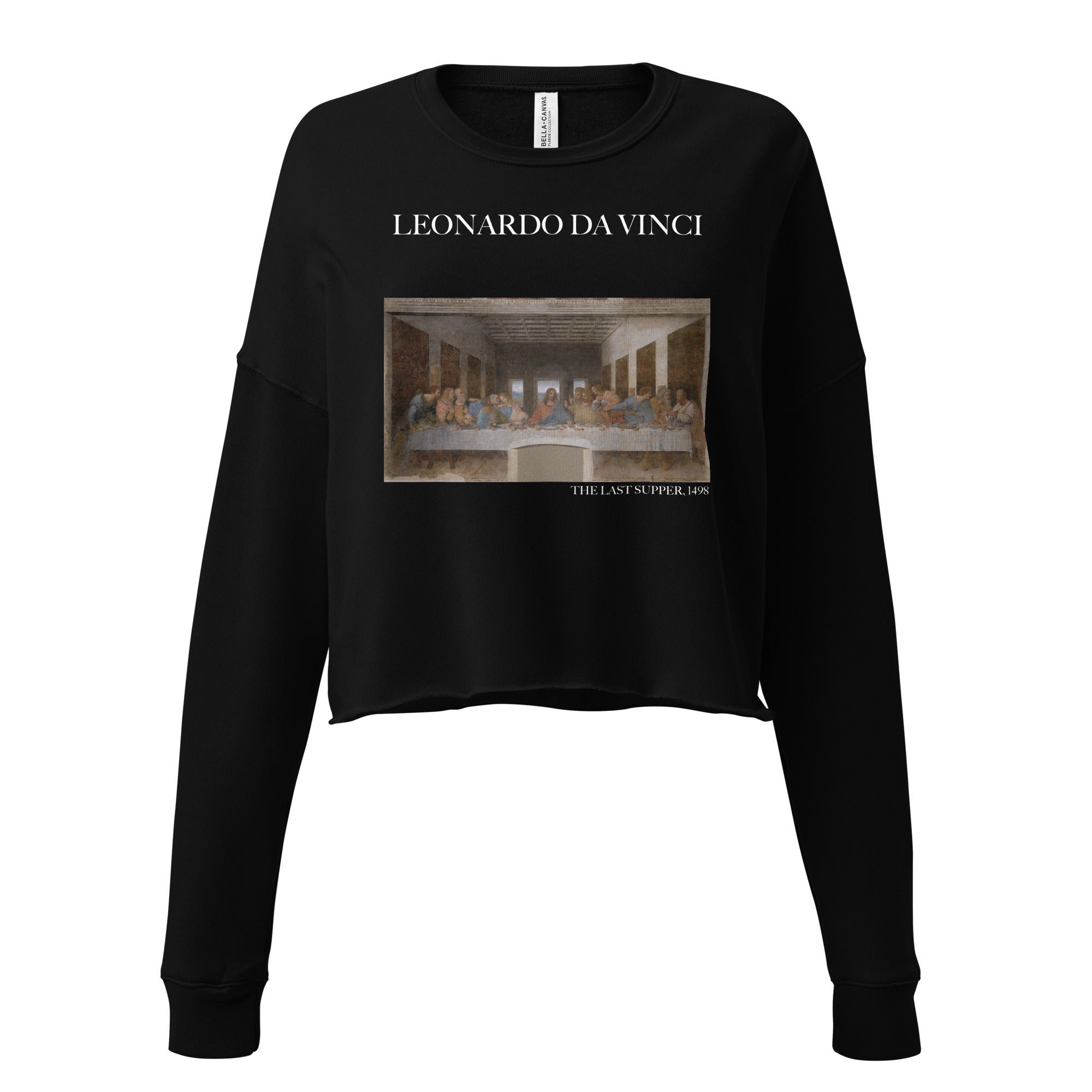 Kurzes Sweatshirt „Das letzte Abendmahl“ von Leonardo da Vinci, berühmtes Gemälde | Kurzes Sweatshirt mit Premium-Kunstmotiv