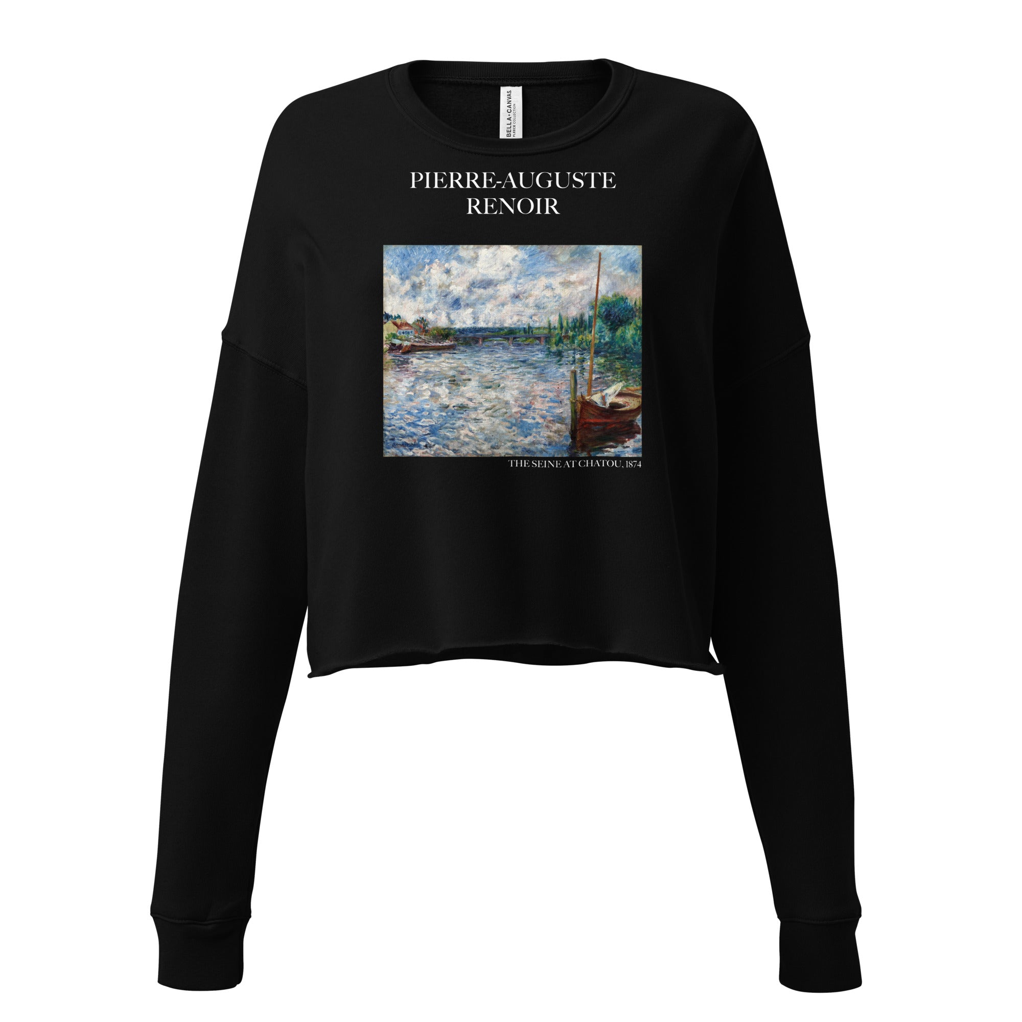 Pierre-Auguste Renoir 'Die Seine bei Chatou' Berühmtes Gemälde Kurzes Sweatshirt | Premium Art Kurzes Sweatshirt