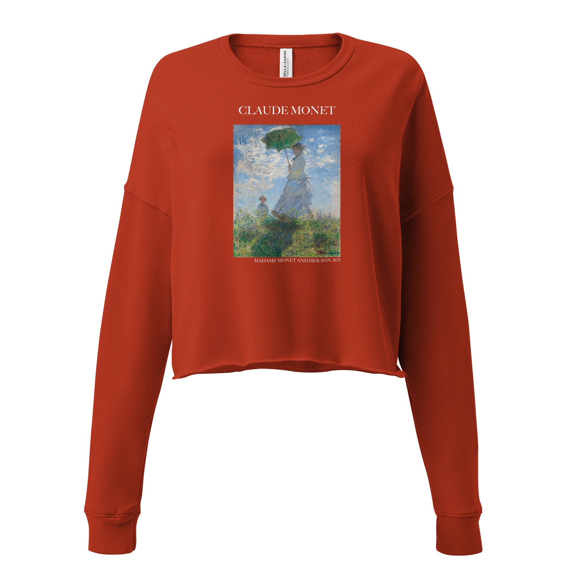 Claude Monet 'Madame Monet und ihr Sohn' Berühmtes Gemälde Kurzes Sweatshirt | Premium Art Kurzes Sweatshirt