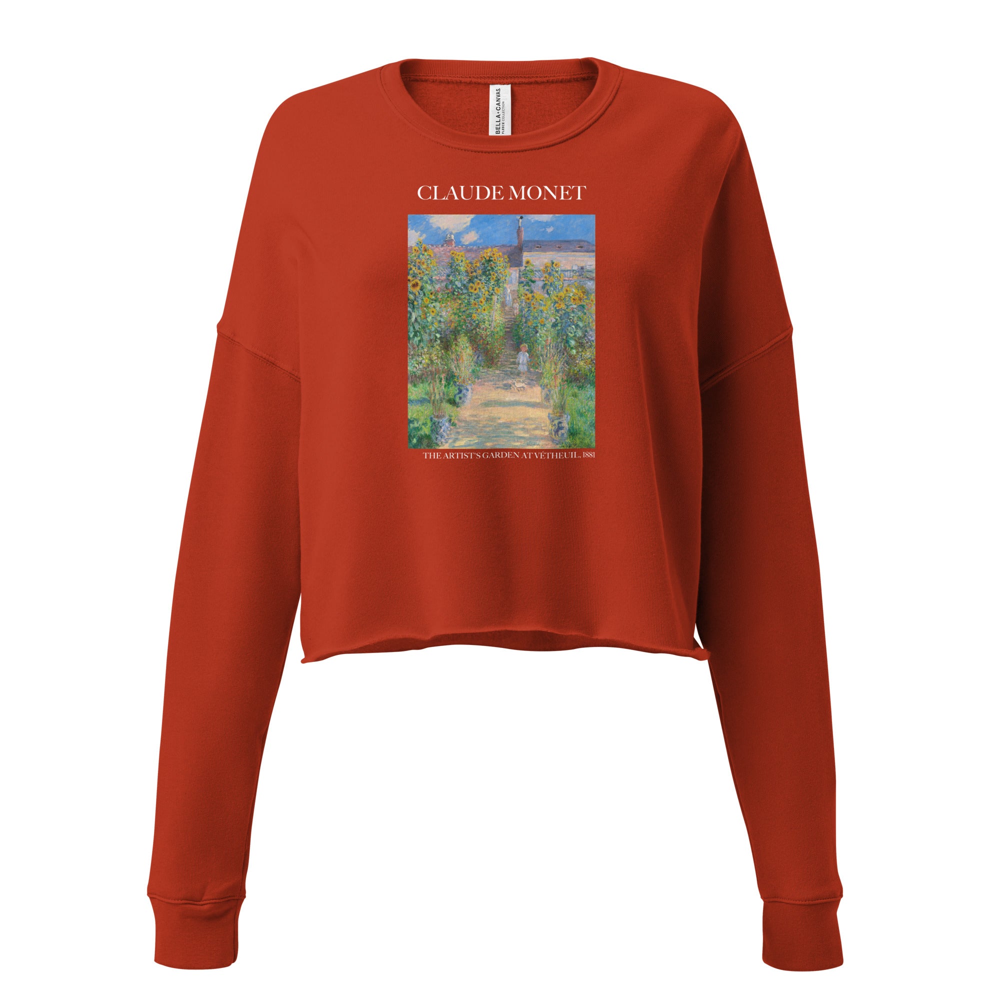 Claude Monet 'Der Garten des Künstlers in Vétheuil' Berühmtes Gemälde Kurzes Sweatshirt | Premium Art Kurzes Sweatshirt