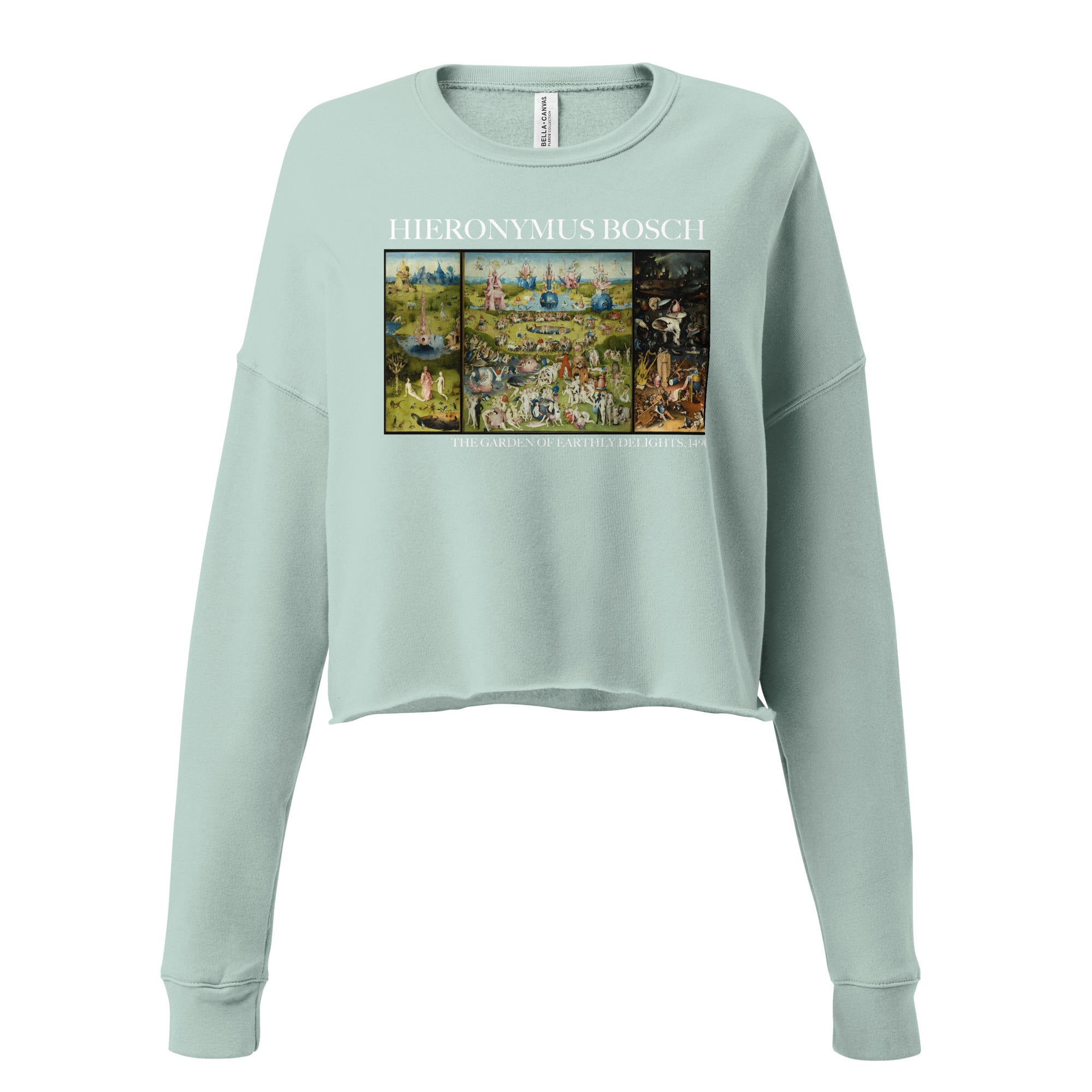 Hieronymus Bosch 'The Garden of Earthly Delights' Famous Painting Cropped Sweatshirt | Premium Art Cropped Sweatshirt