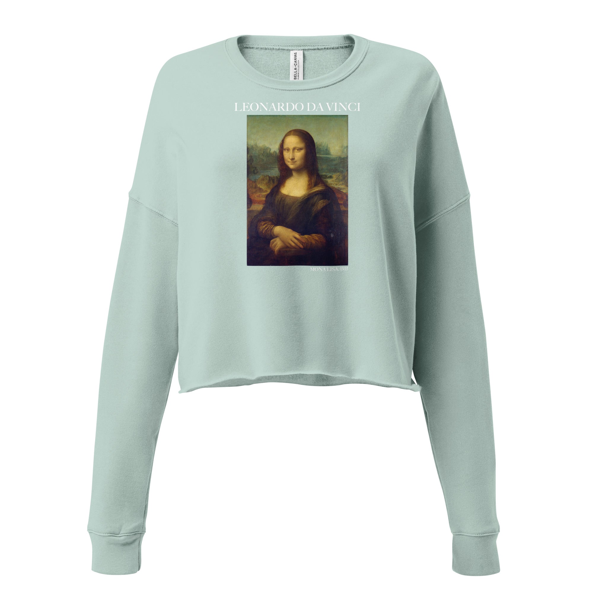 Leonardo da Vinci 'Mona Lisa' Famous Painting Cropped Sweatshirt | Premium Art Cropped Sweatshirt