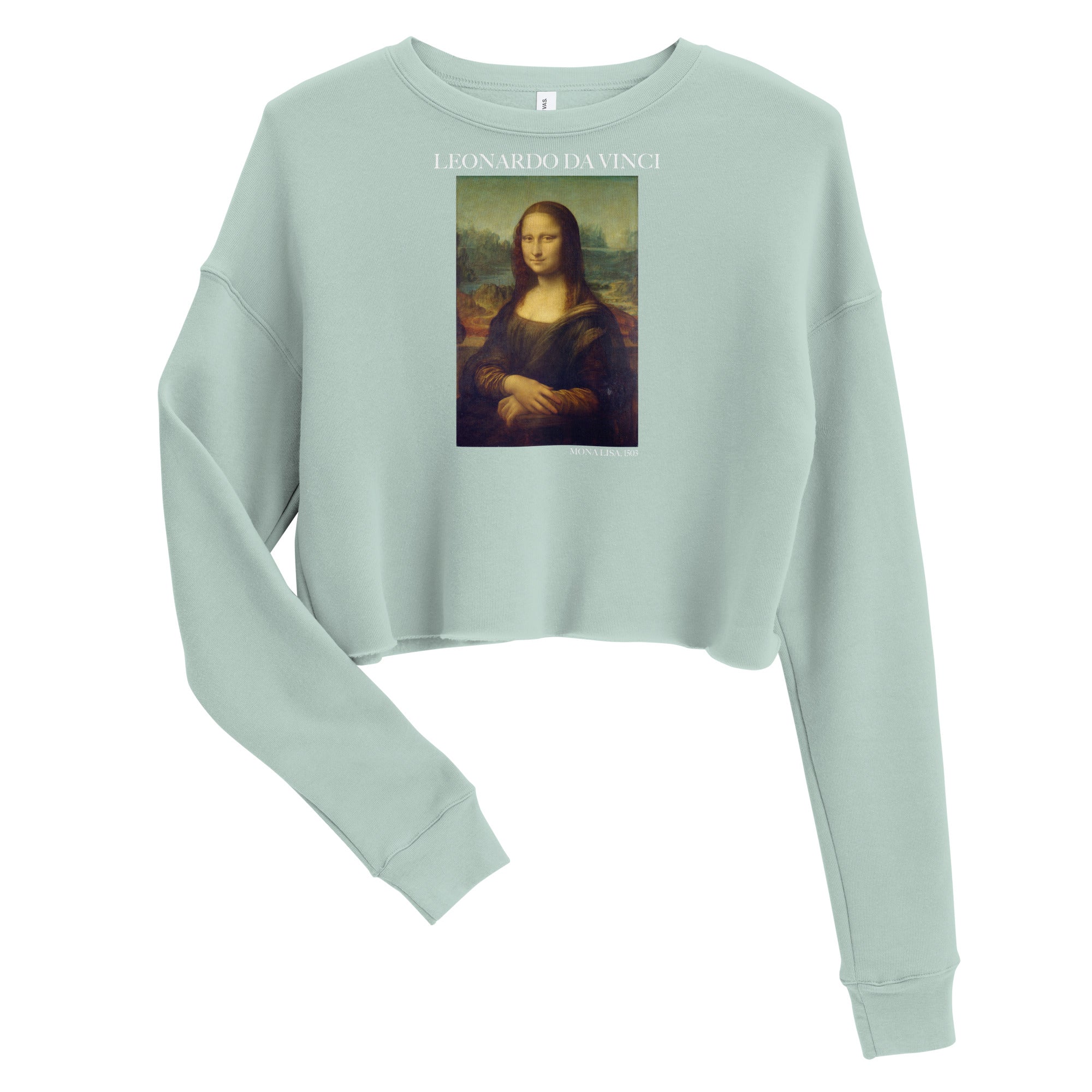 Kurzes Sweatshirt „Mona Lisa“ von Leonardo da Vinci, berühmtes Gemälde | Kurzes Sweatshirt „Premium Art“