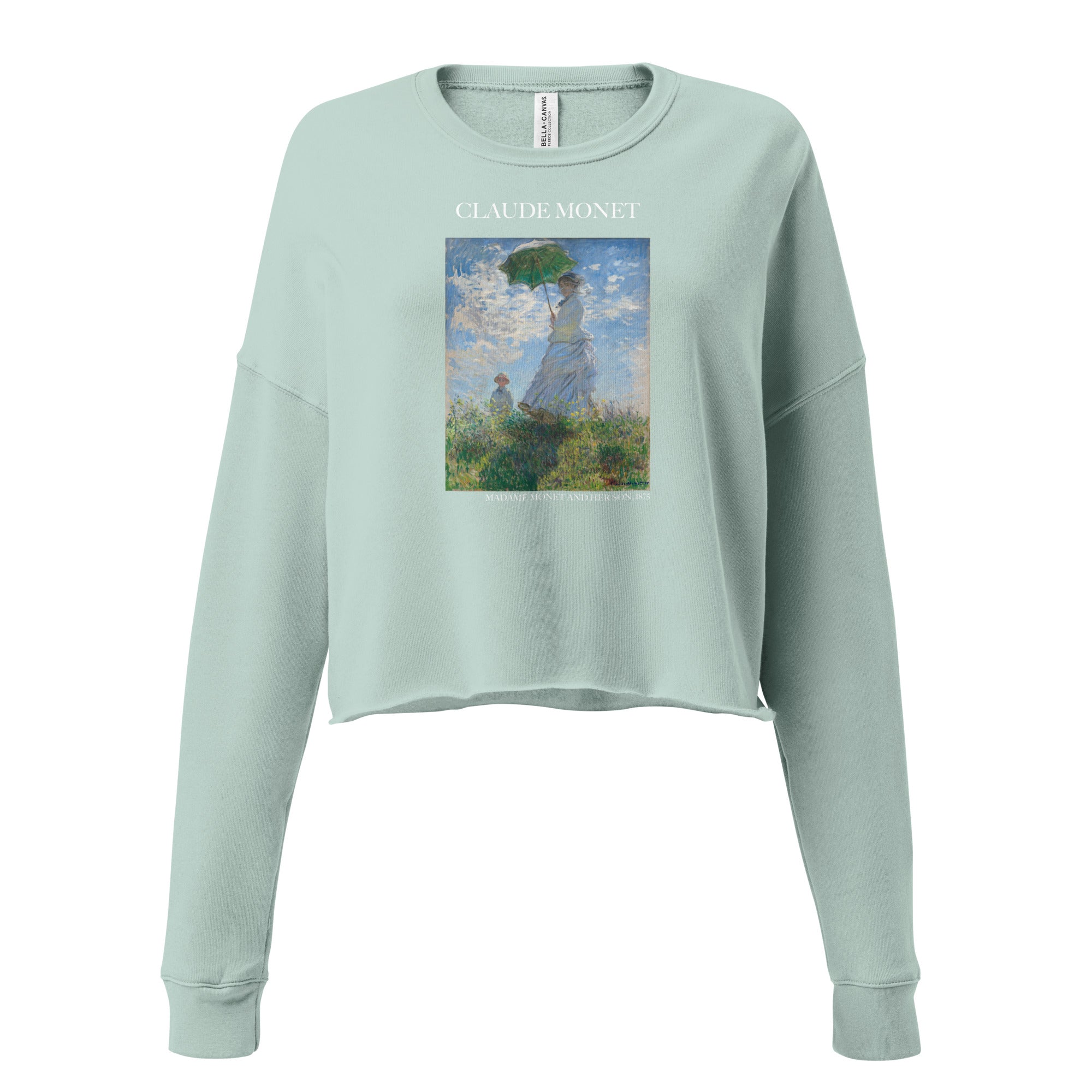 Claude Monet 'Madame Monet und ihr Sohn' Berühmtes Gemälde Kurzes Sweatshirt | Premium Art Kurzes Sweatshirt