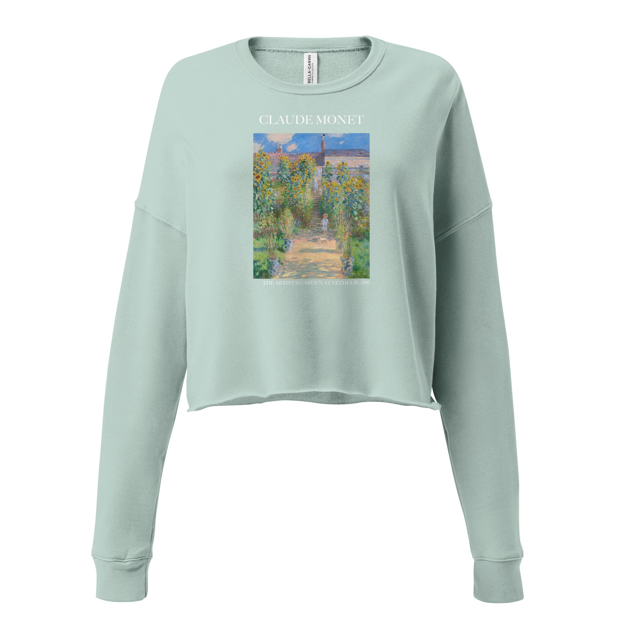 Claude Monet 'Der Garten des Künstlers in Vétheuil' Berühmtes Gemälde Kurzes Sweatshirt | Premium Art Kurzes Sweatshirt