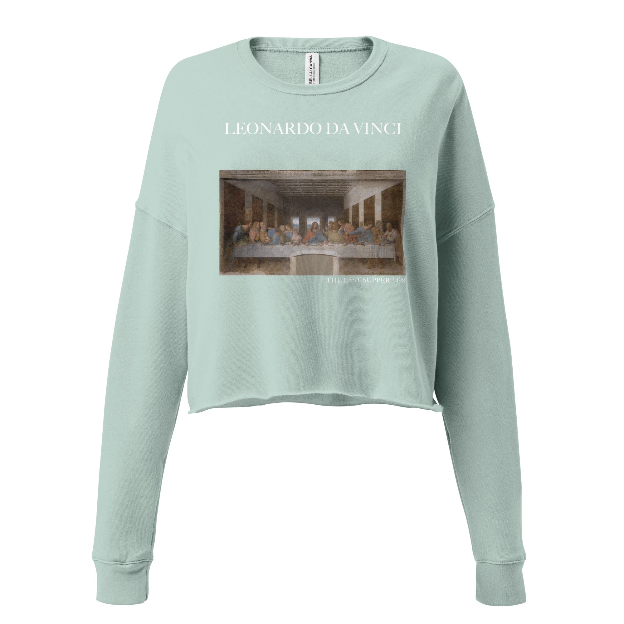 Leonardo da Vinci 'The Last Supper' Famous Painting Cropped Sweatshirt | Premium Art Cropped Sweatshirt