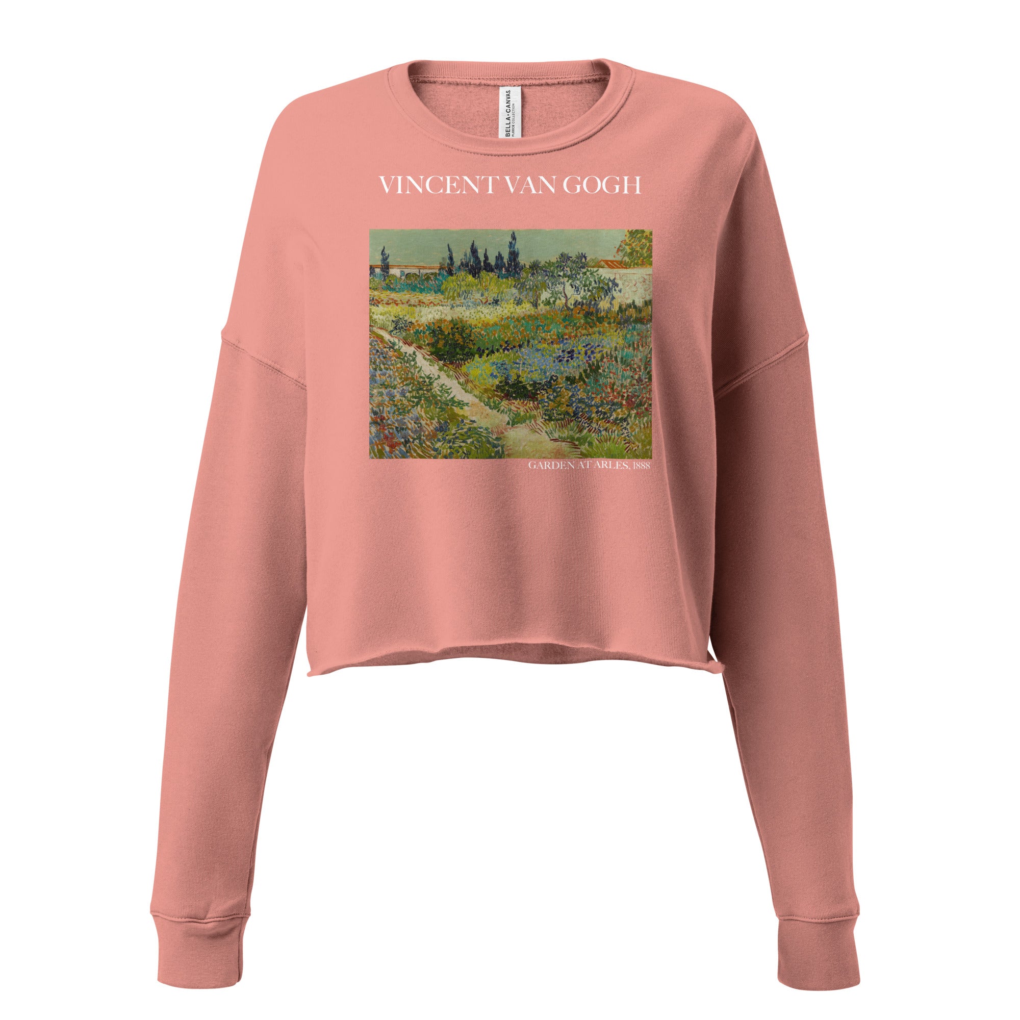 Vincent van Gogh 'Garden at Arles' Famous Painting Cropped Sweatshirt | Premium Art Cropped Sweatshirt