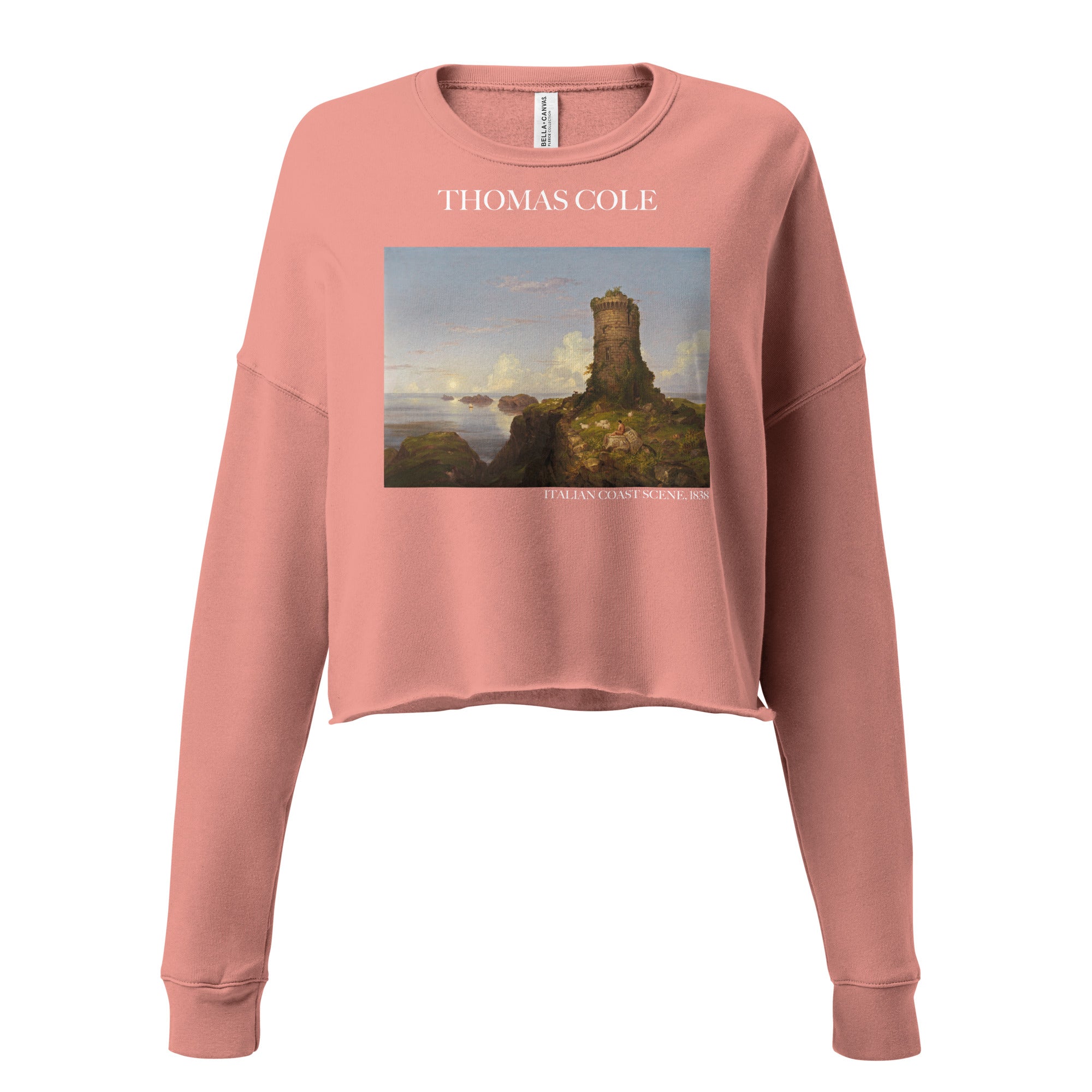 Thomas Cole – Kurzes Sweatshirt „Italienische Küstenszene“ – berühmtes Gemälde – Premium-Kunst-Kurzpullover