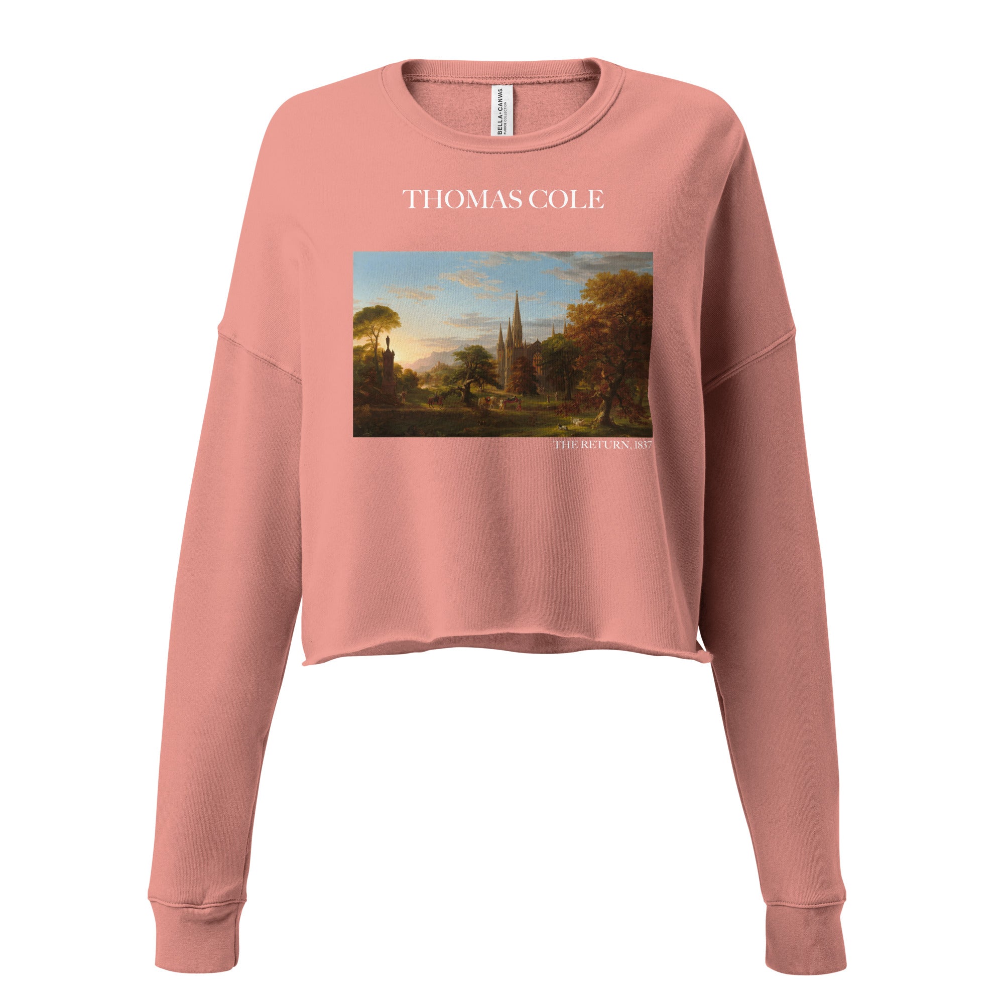 Thomas Cole 'The Return' Famous Painting Cropped Sweatshirt | Premium Art Cropped Sweatshirt