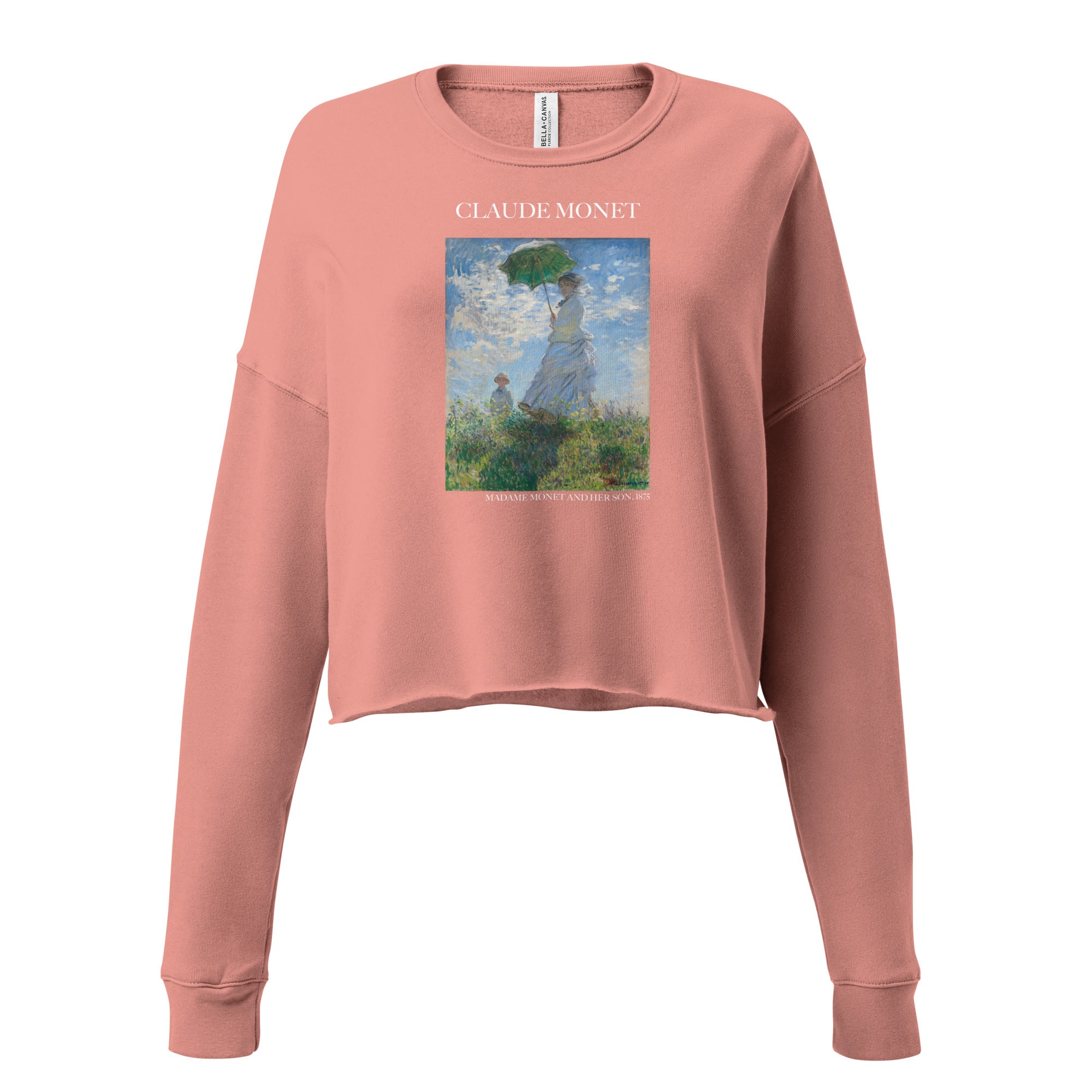 Claude Monet 'Madame Monet und ihr Sohn' Berühmtes Gemälde Kurzes Sweatshirt | Premium Art Kurzes Sweatshirt