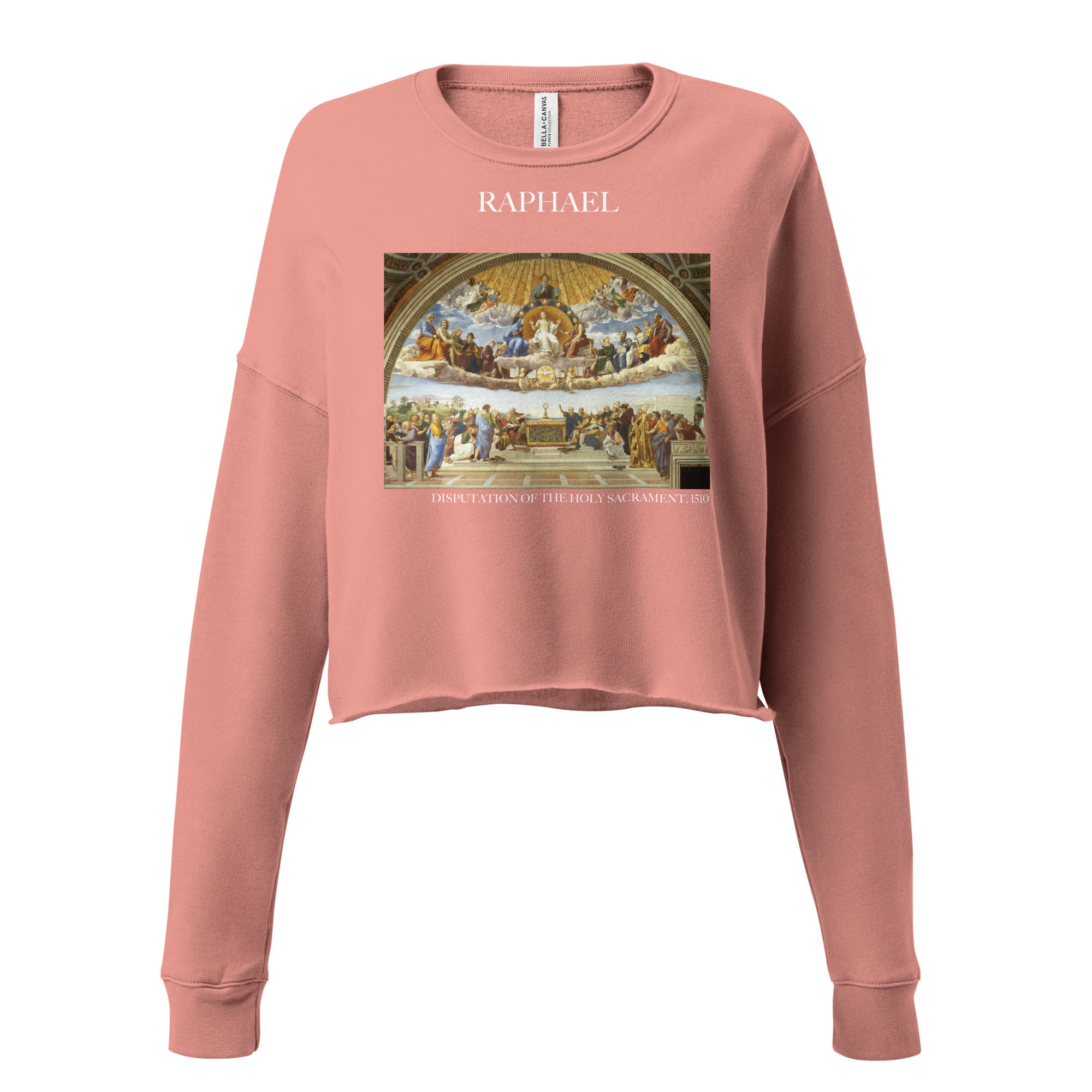 Raphael 'Disputation of the Holy Sacrament' Famous Painting Cropped Sweatshirt | Premium Art Cropped Sweatshirt