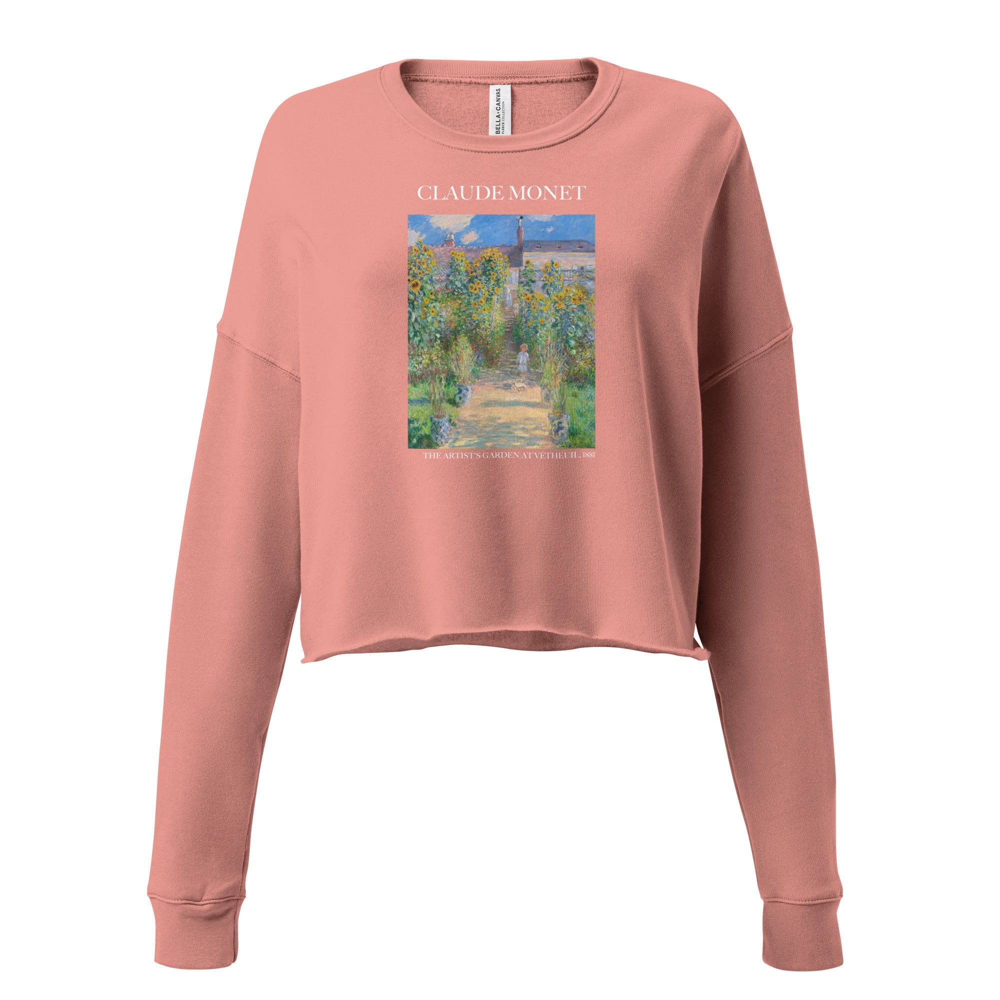 Claude Monet 'Der Garten des Künstlers in Vétheuil' Berühmtes Gemälde Kurzes Sweatshirt | Premium Art Kurzes Sweatshirt