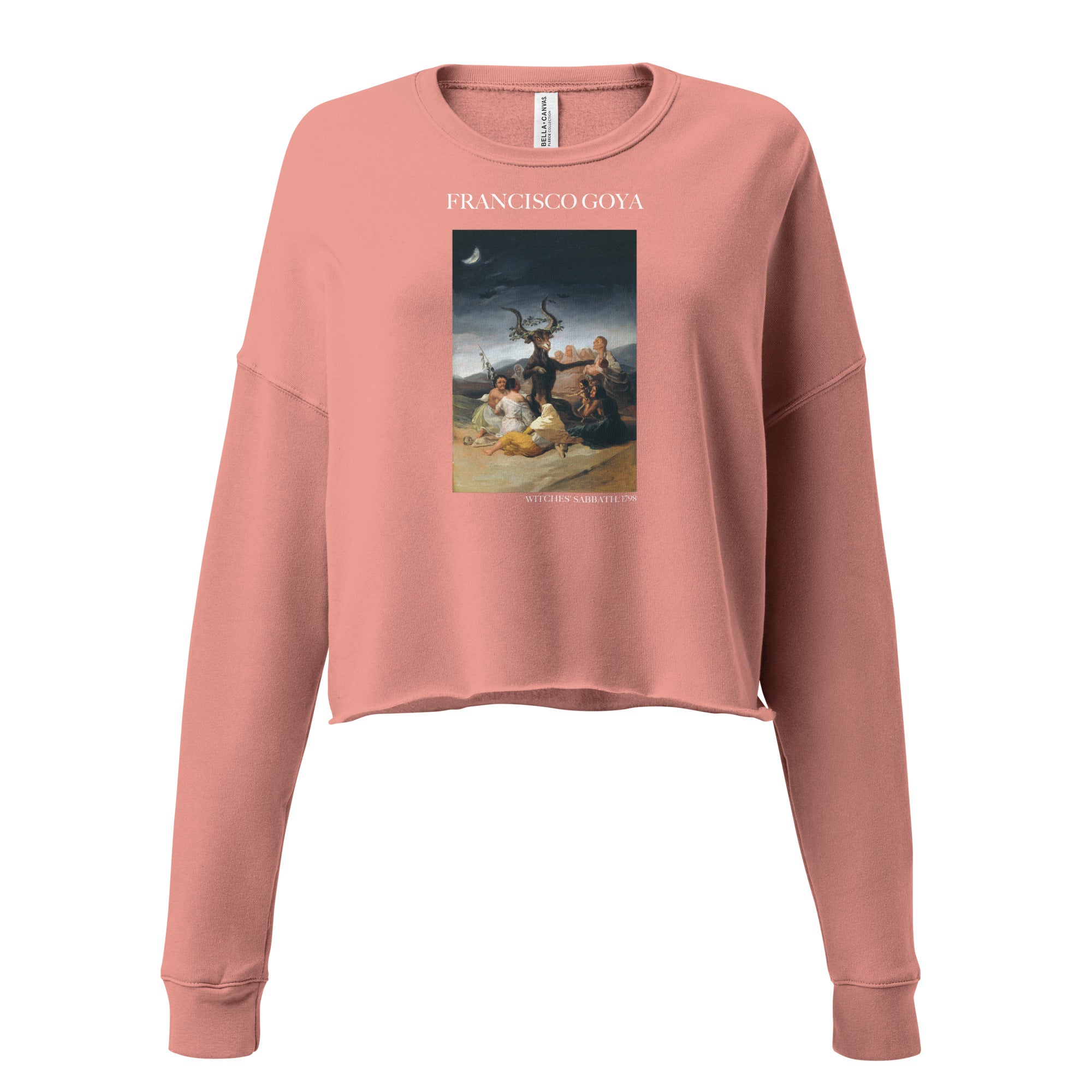 Francisco Goya 'Witches' Sabbath' Famous Painting Cropped Sweatshirt | Premium Art Cropped Sweatshirt