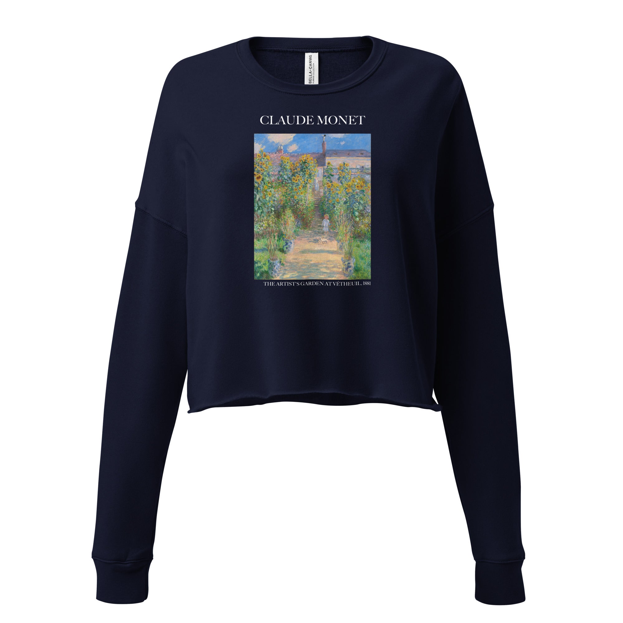 Claude Monet 'Der Garten des Künstlers in Vétheuil' Berühmtes Gemälde Kurzes Sweatshirt | Premium Art Kurzes Sweatshirt