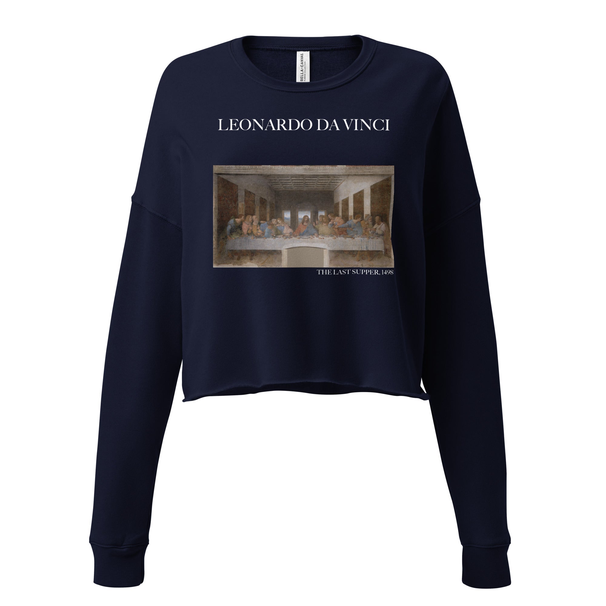 Leonardo da Vinci 'The Last Supper' Famous Painting Cropped Sweatshirt | Premium Art Cropped Sweatshirt