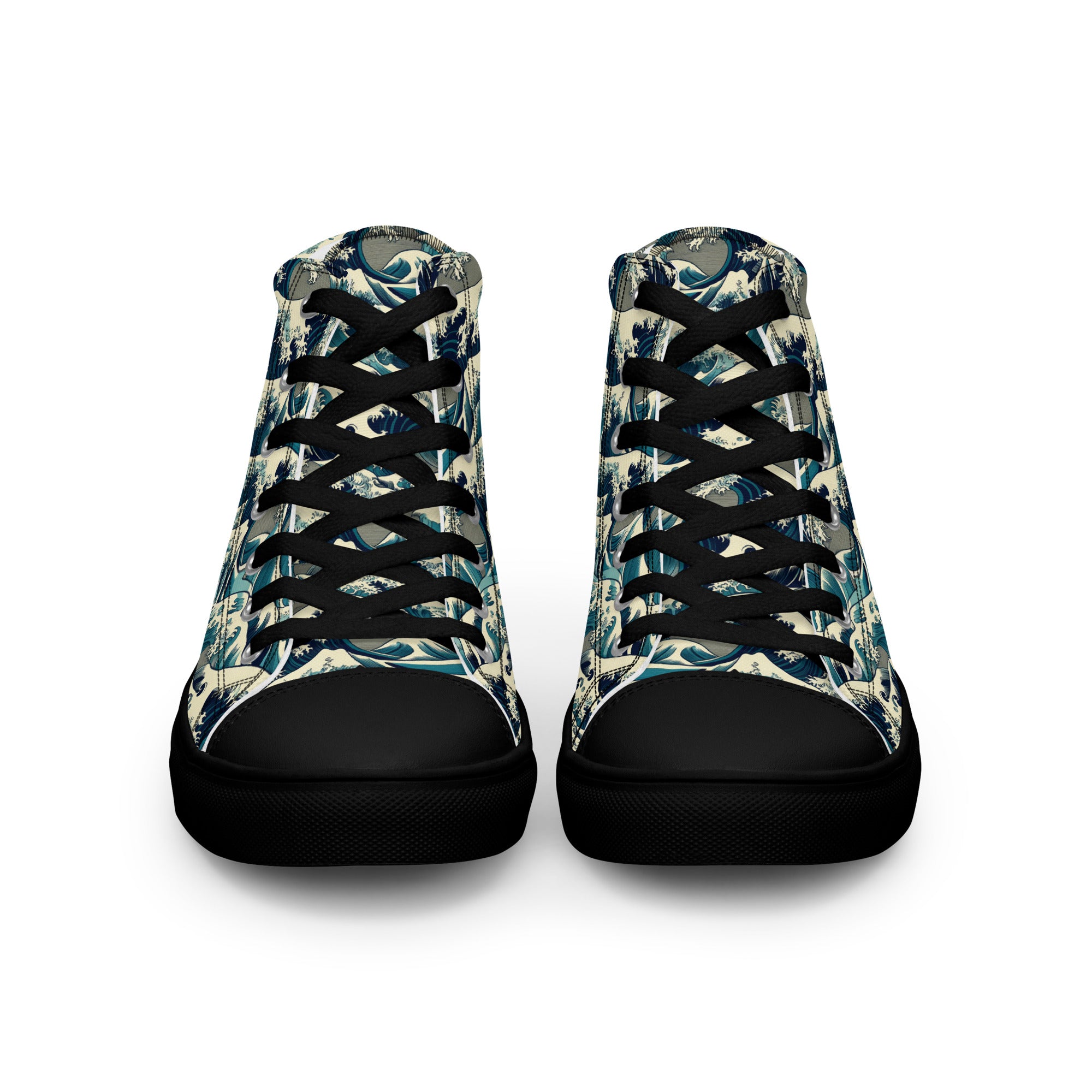 Hokusai „Die große Welle vor Kanagawa“ High-Top-Schuhe | Hochwertige Art High-Top-Sneaker für Damen