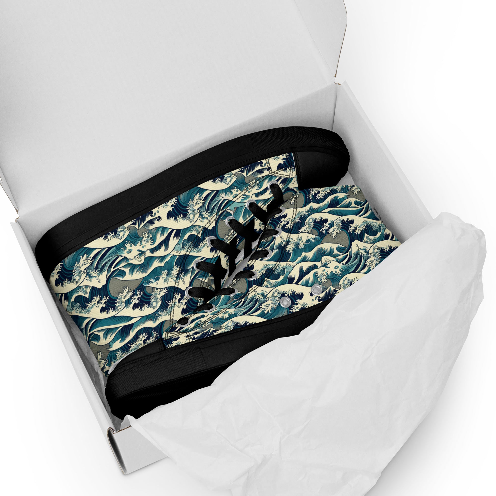 Hokusai „Die große Welle vor Kanagawa“ High-Top-Schuhe | Hochwertige Art High-Top-Sneaker für Damen