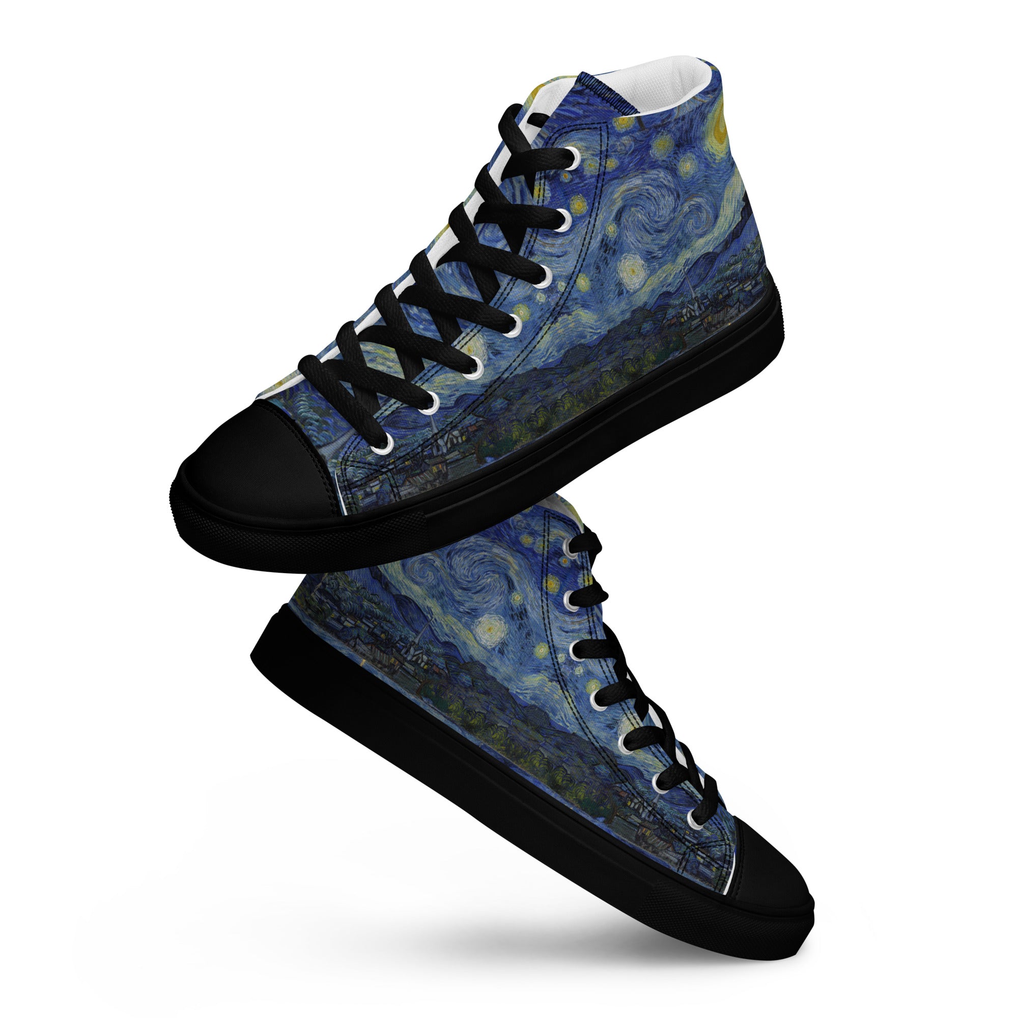 Vincent van Gogh „Sternennacht“ High-Top-Schuhe | Hochwertige Art High-Top-Sneaker für Damen