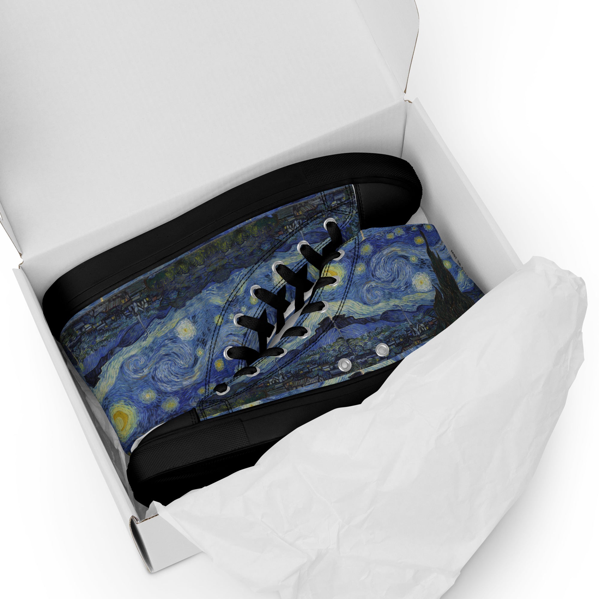 Vincent van Gogh „Sternennacht“ High-Top-Schuhe | Hochwertige Art High-Top-Sneaker für Damen