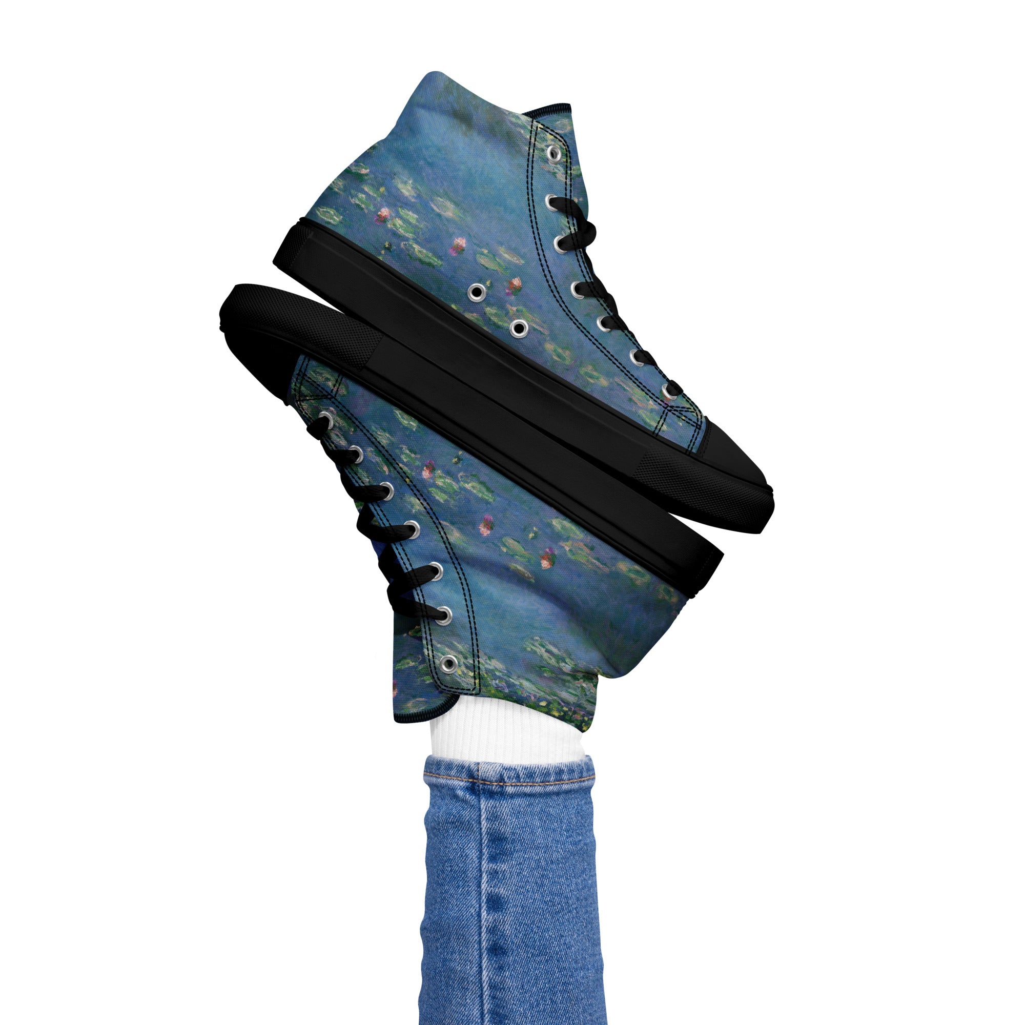 Claude Monet „Seerosen“ High Top Schuhe | Hochwertige Art High Top Sneakers für Damen