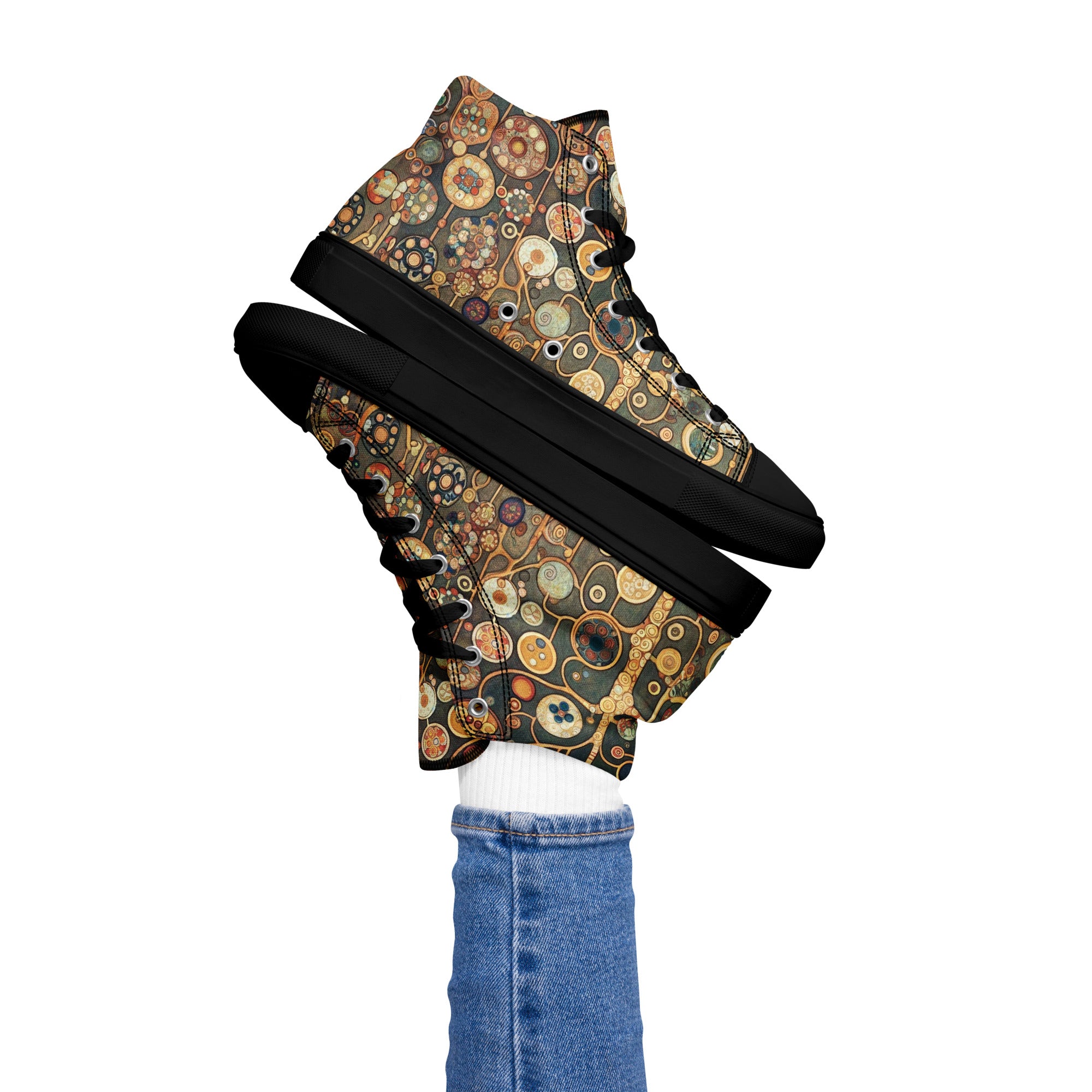 Gustav Klimt „Apfelbaum“ High Top Schuhe | Hochwertige Art High Top Sneakers für Damen