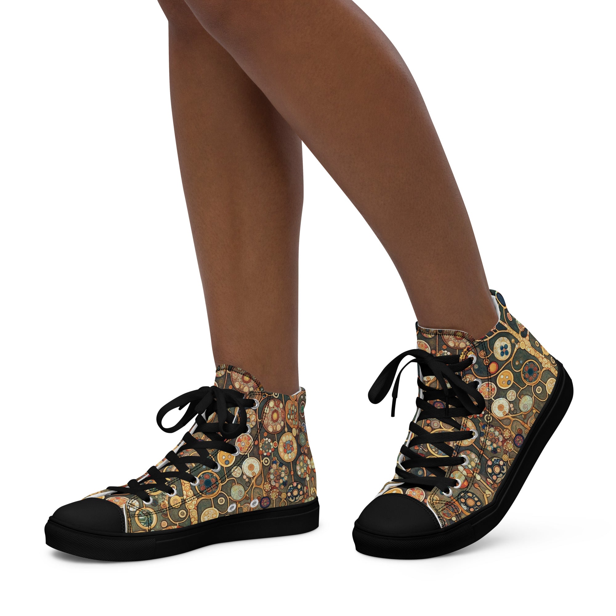 Gustav Klimt „Apfelbaum“ High Top Schuhe | Hochwertige Art High Top Sneakers für Damen