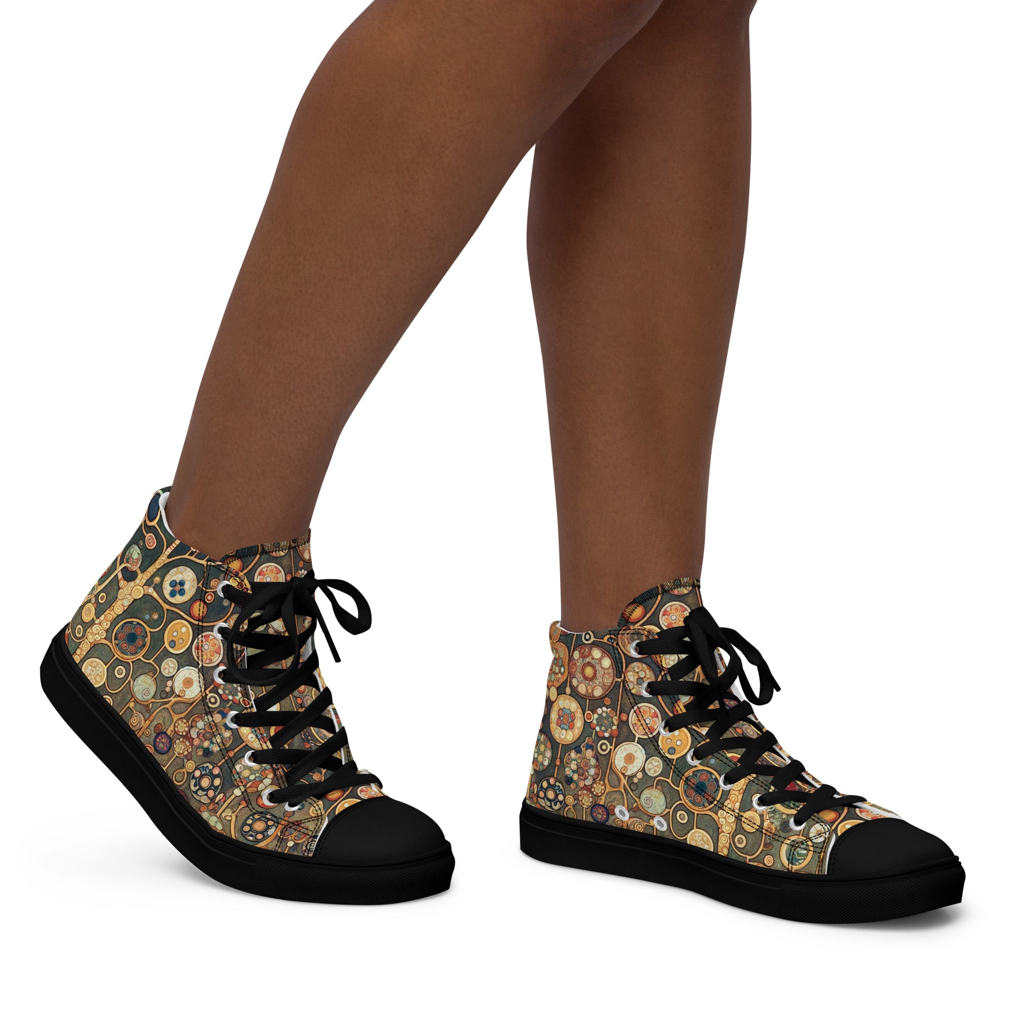 Gustav Klimt „Apfelbaum“ High Top Schuhe | Hochwertige Art High Top Sneakers für Damen