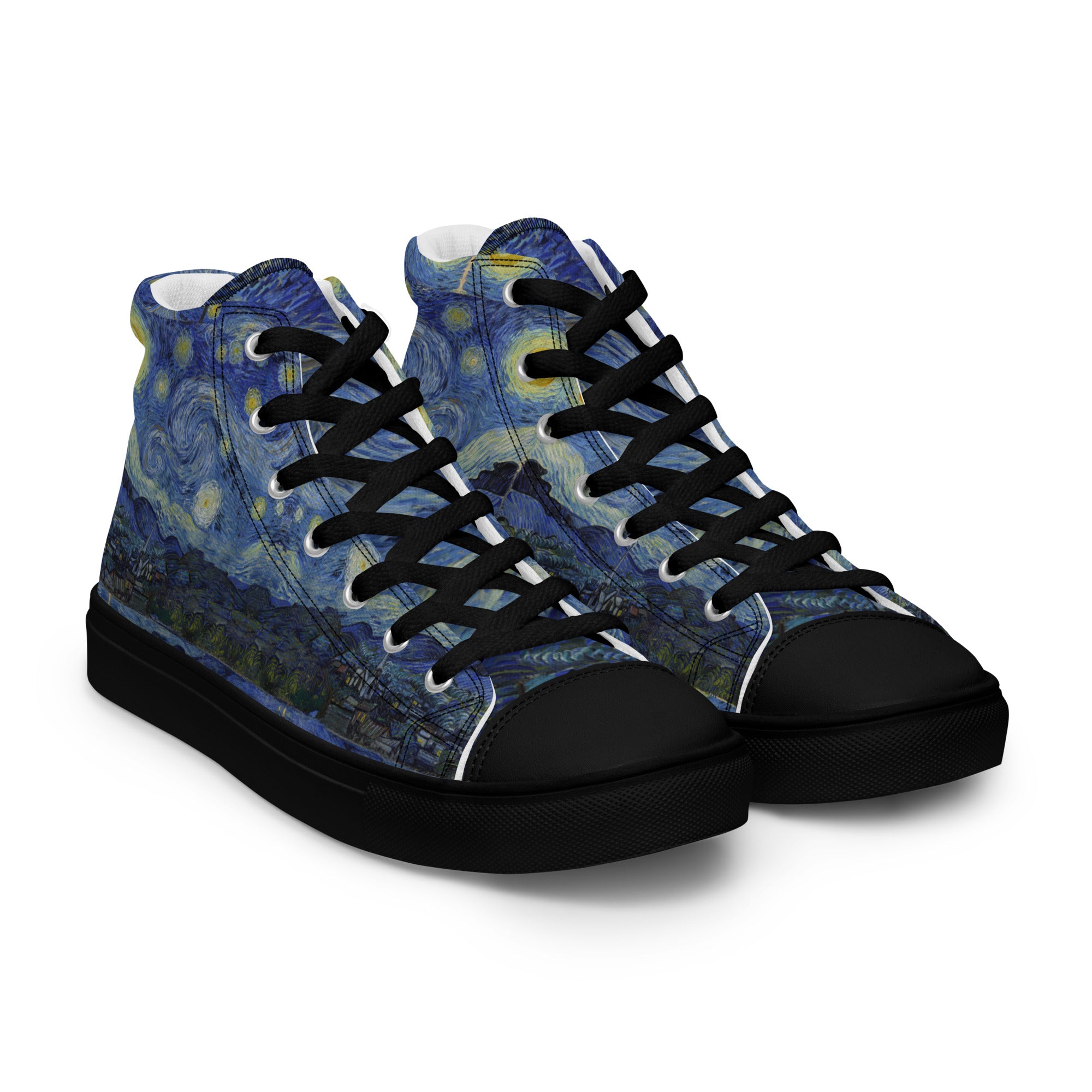 Vincent van Gogh „Sternennacht“ High-Top-Schuhe | Hochwertige Art High-Top-Sneaker für Damen