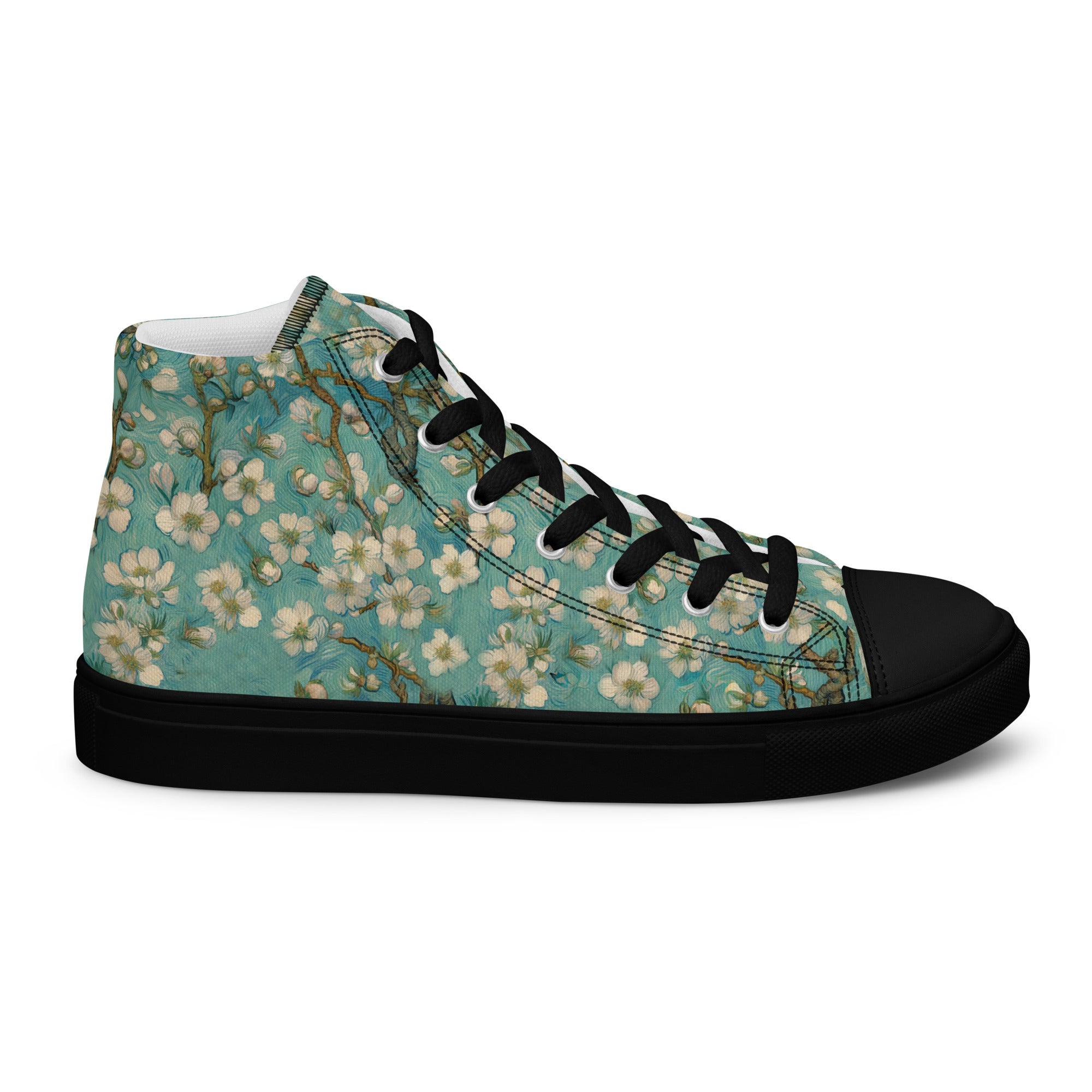 Vincent van Gogh „Mandelblüte“ High-Top-Schuhe | Hochwertige Art High-Top-Sneaker für Damen