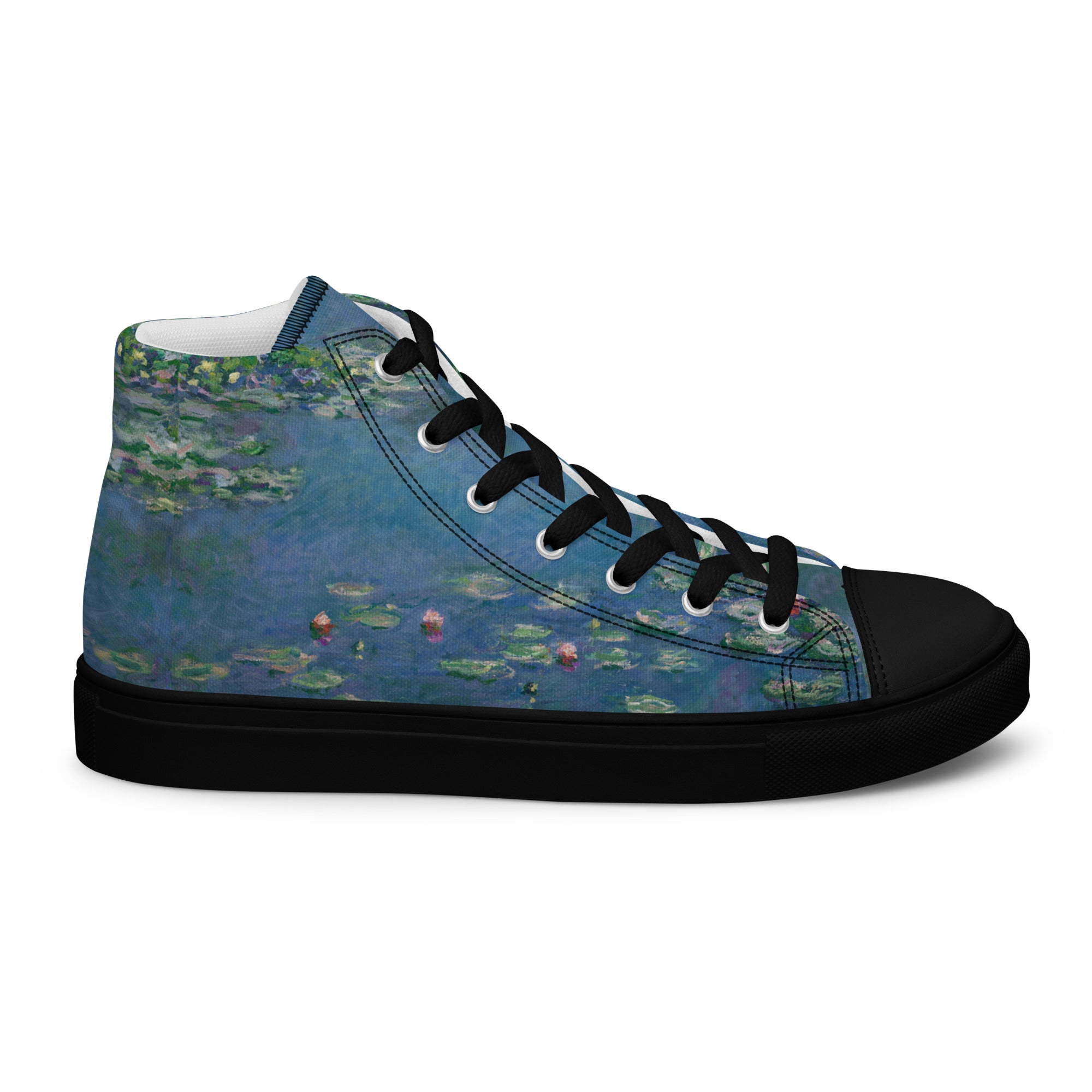 Claude Monet 'Water Lilies' High Top Shoes | Premium Art High Top Sneakers for Women