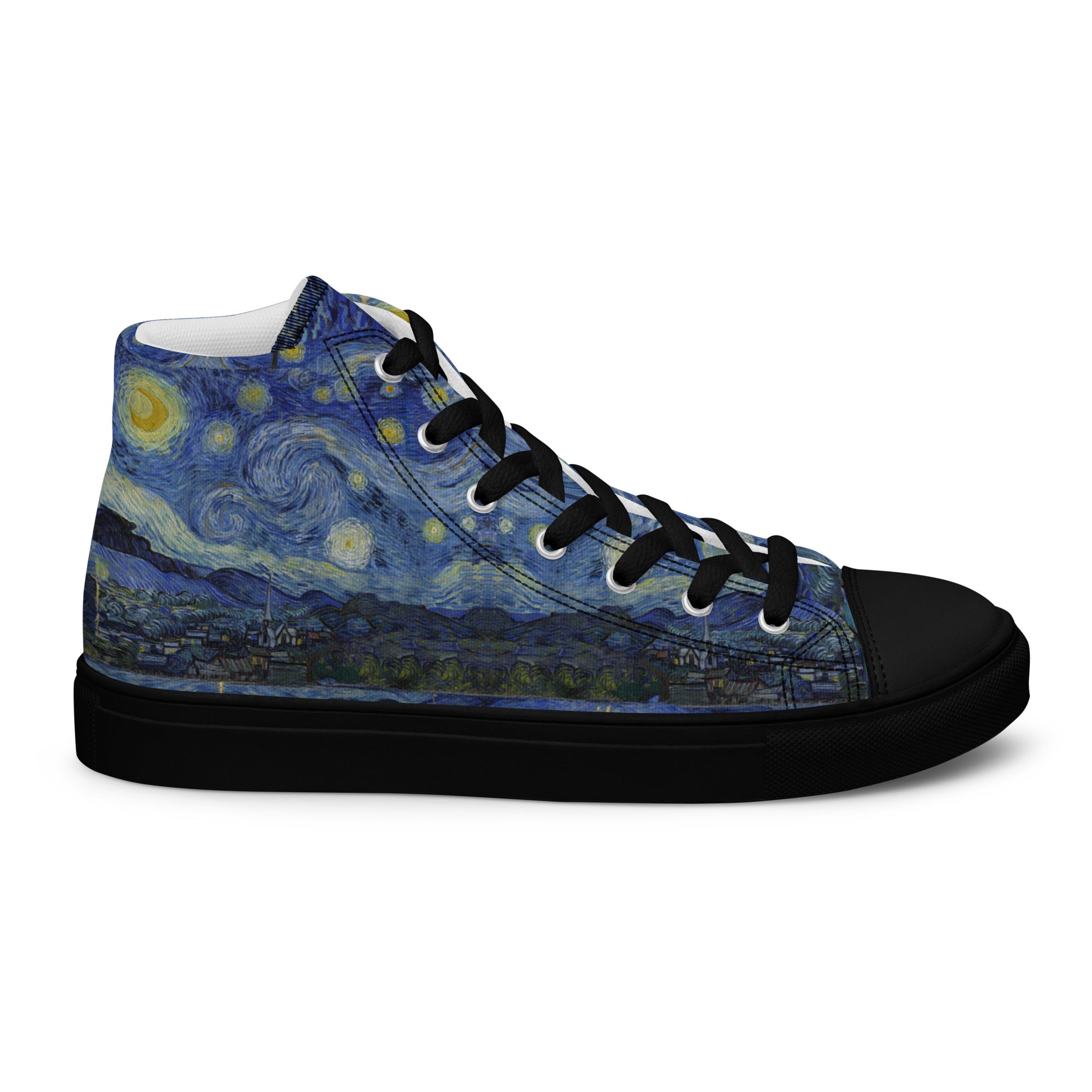 Vincent van Gogh 'Starry Night' High Top Shoes | Premium Art High Top Sneakers for Women