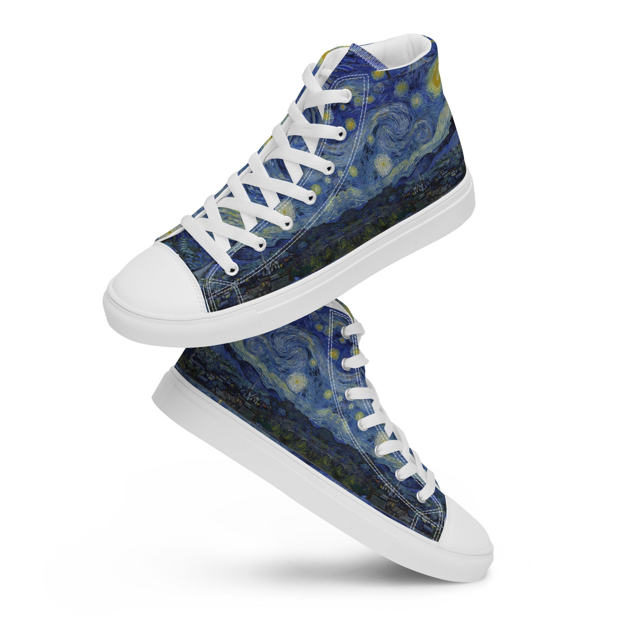 Vincent van Gogh „Sternennacht“ High-Top-Schuhe | Hochwertige Art High-Top-Sneaker für Damen