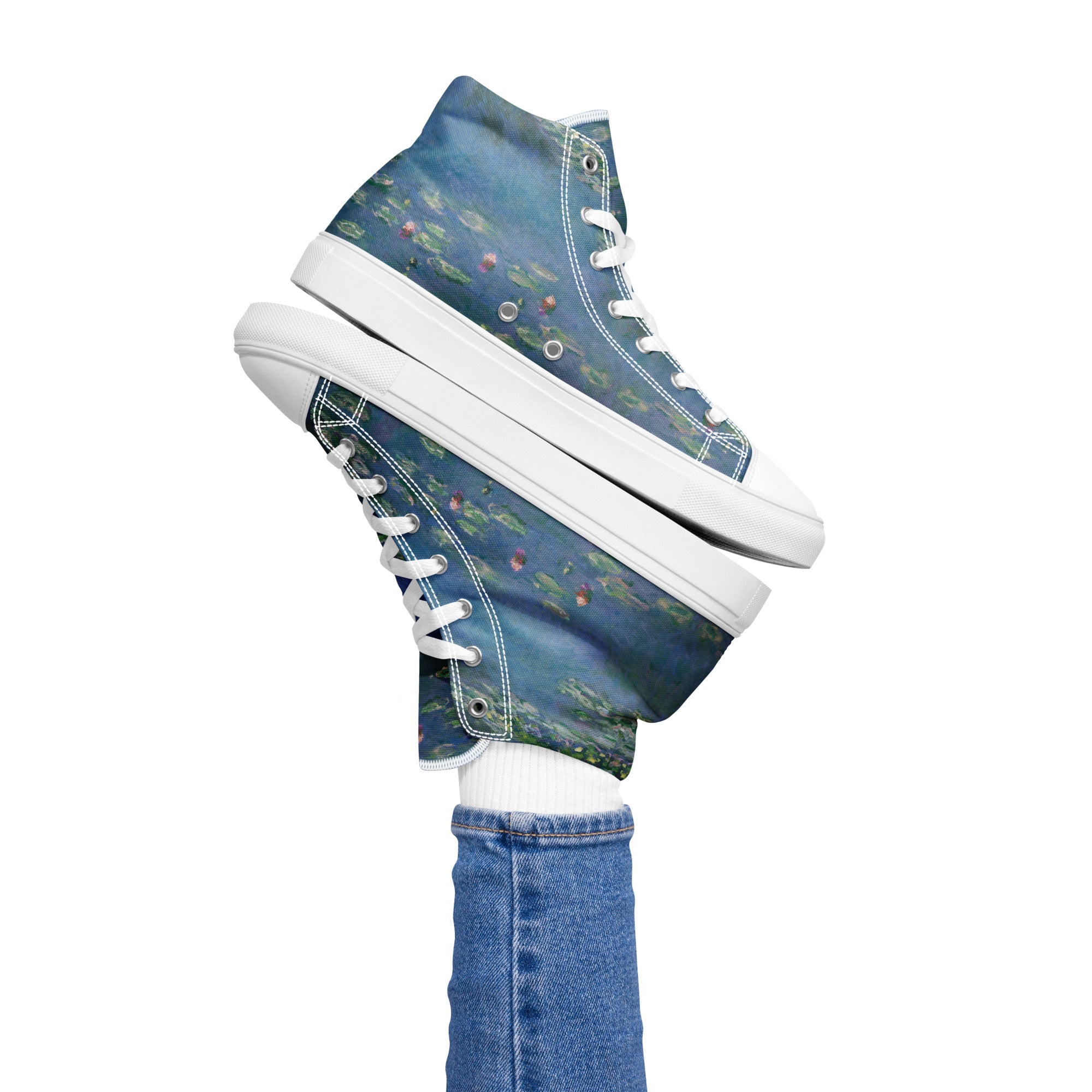 Claude Monet „Seerosen“ High Top Schuhe | Hochwertige Art High Top Sneakers für Damen